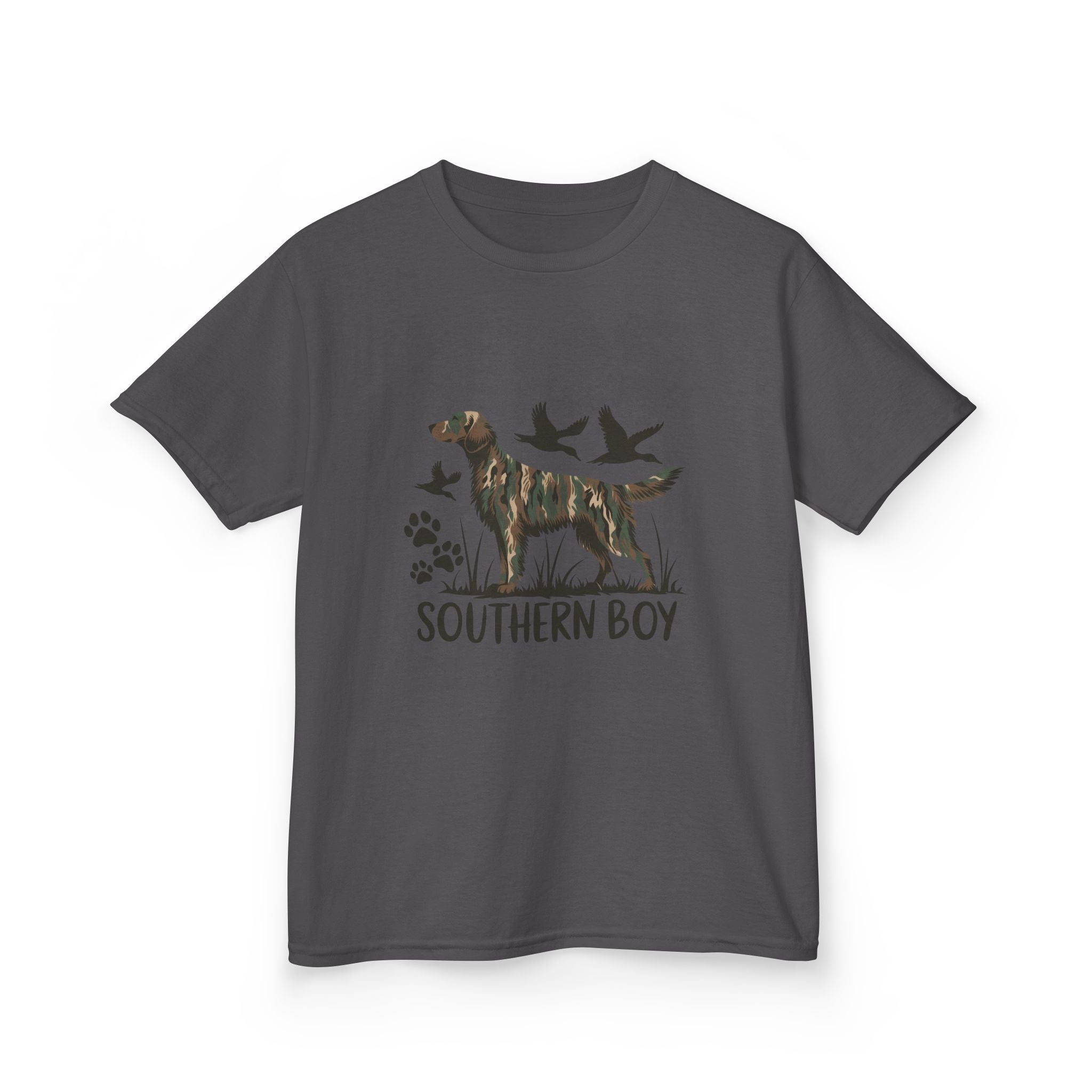 Kids 'Southern Boy' Camo Dog T-Shirt - Outdoor Hunting Puppy Tee
