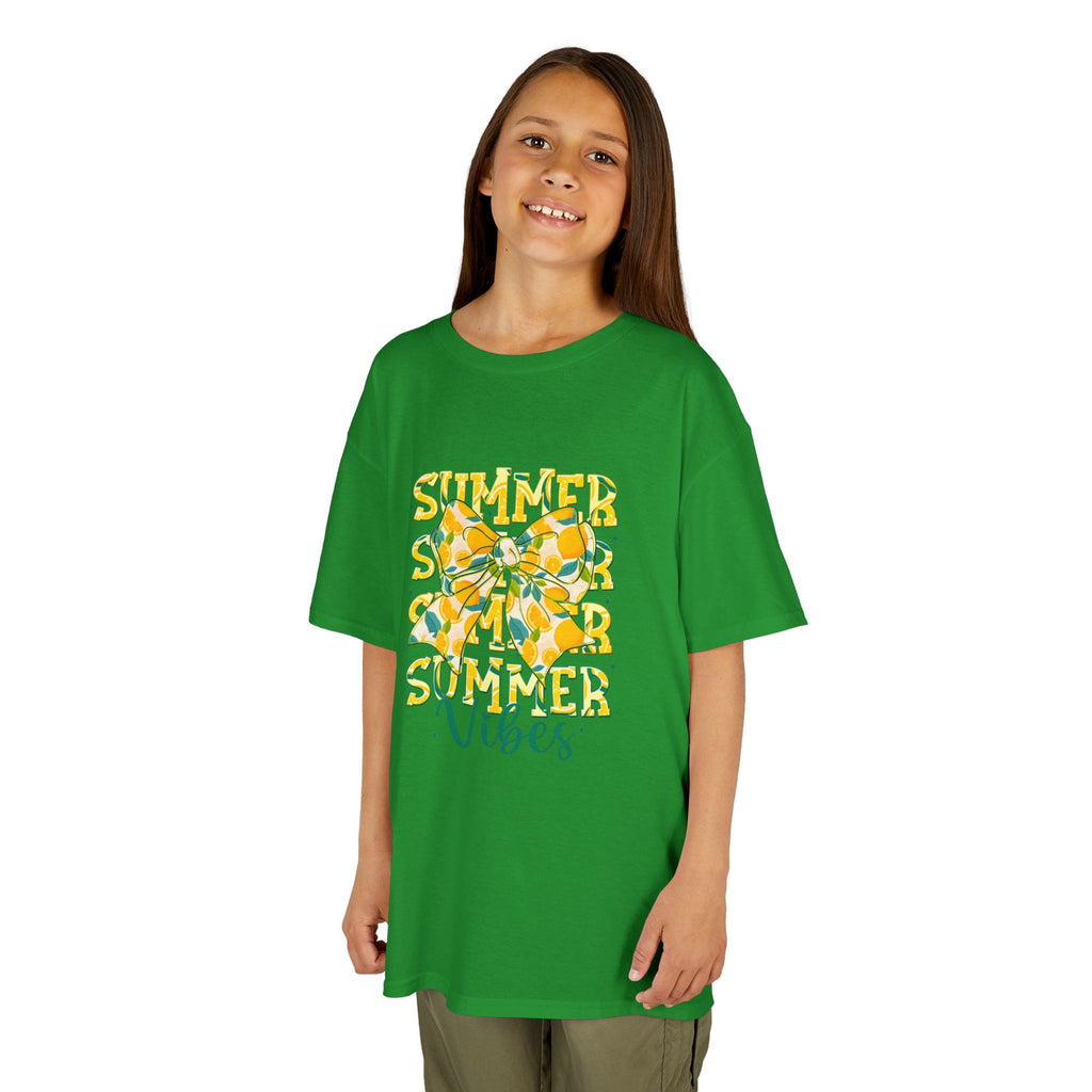 Kids Tee — "Summer Vibes" Lemon Floral Graphic