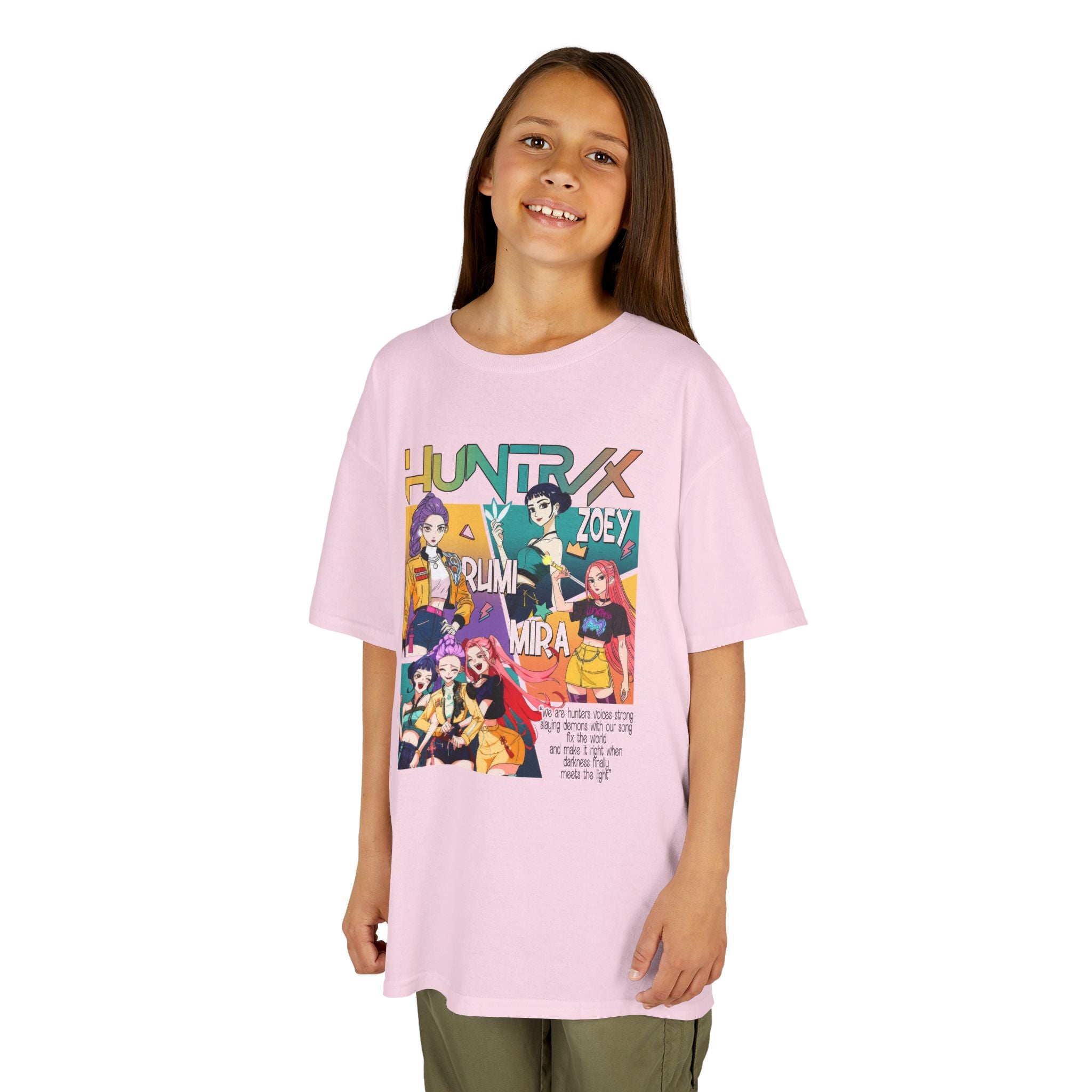 Kids Tee — Colorful Anime Character Collage (HunterX Style)