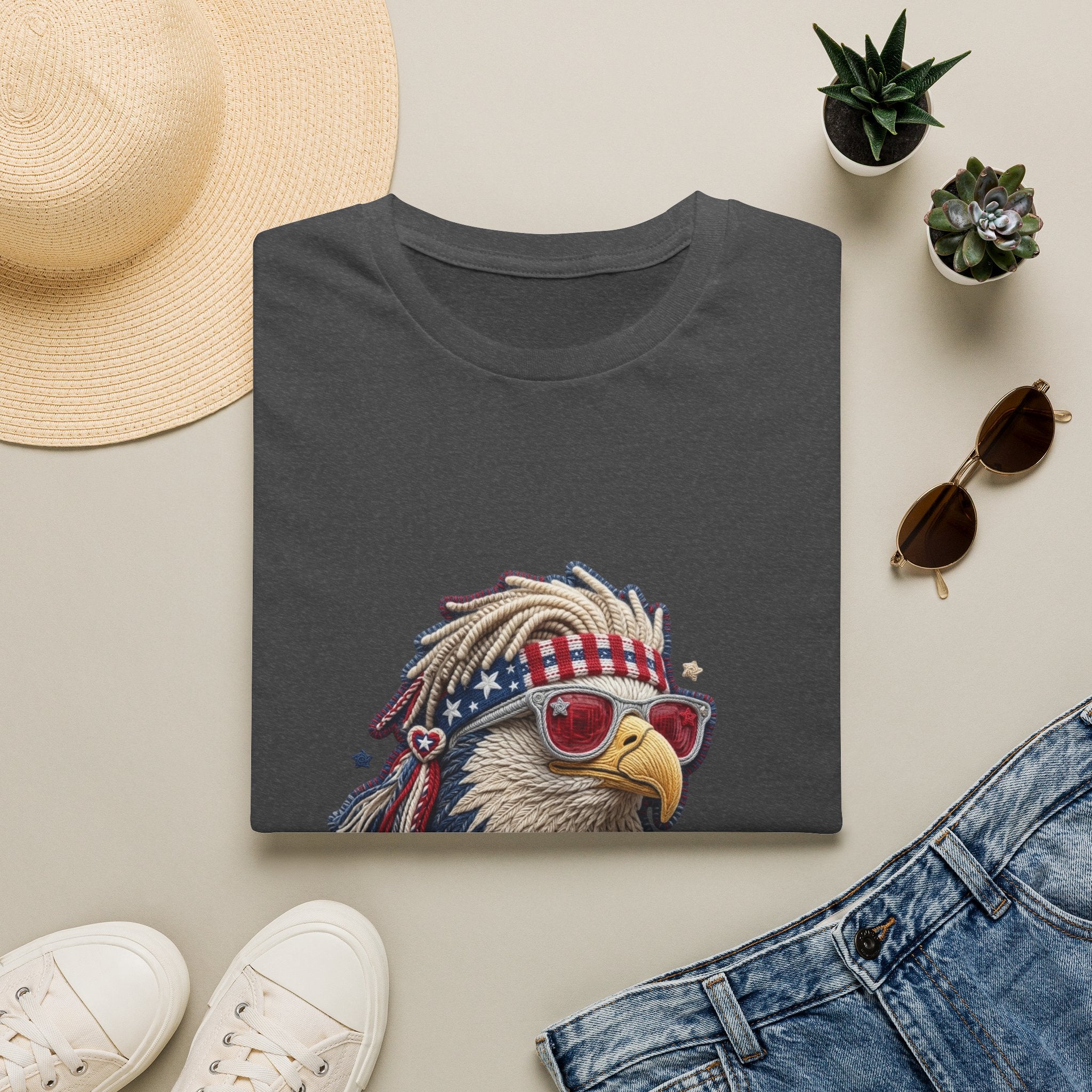 Eagle 'Merica T-Shirt — Patriotic Bald Eagle Sunglasses Tee