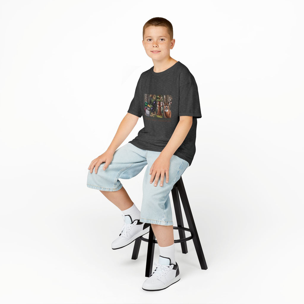 Kids Tee — 'Hunting Season' Duck & Deer Woodland Graphic