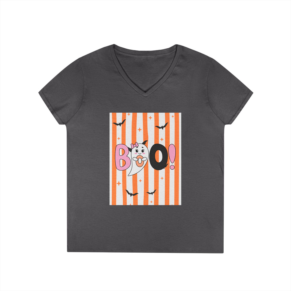Boo! Ghost Halloween V‑Neck Tee