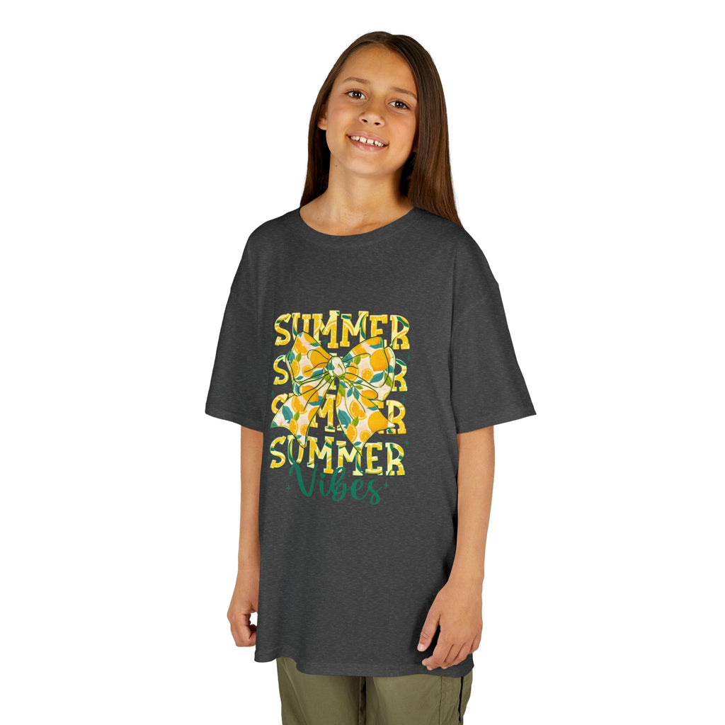 Kids Tee — "Summer Vibes" Lemon Floral Graphic