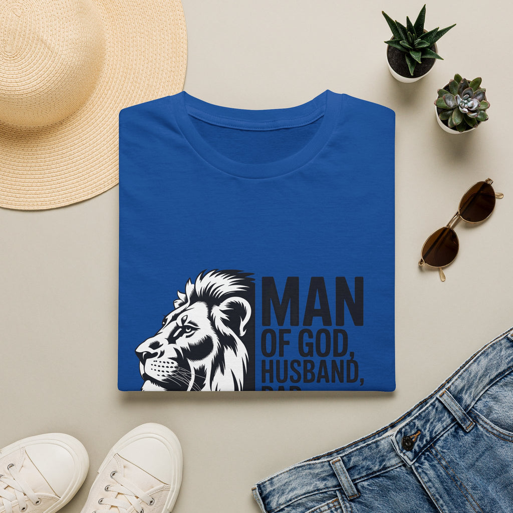 Man of God Husband Dad Protector Hero T-Shirt