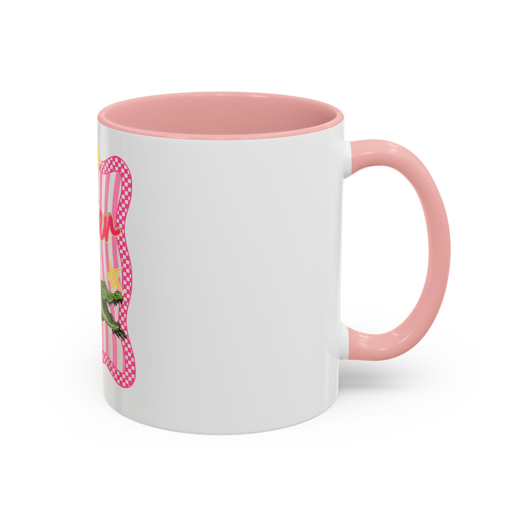 Coffee Mug - 'Later' Retro Pink Gator Accent Mug (11/15oz)