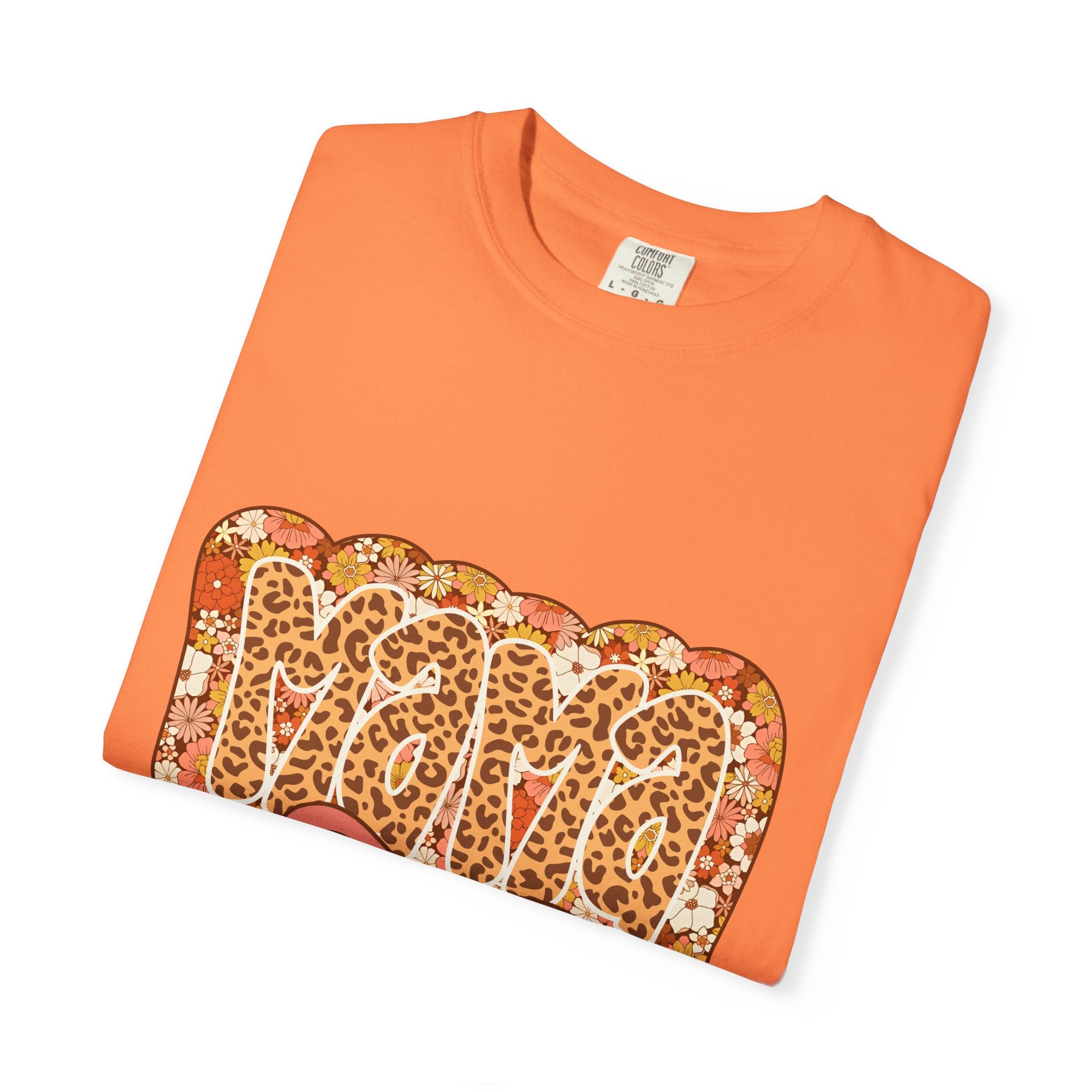 Mama Floral Bonnet T-Shirt Comfort Colors® Leopard Print Mama Shirt,Coquette Bow Mom T-shirt,Mother's Day Gift,Gift for New Mom