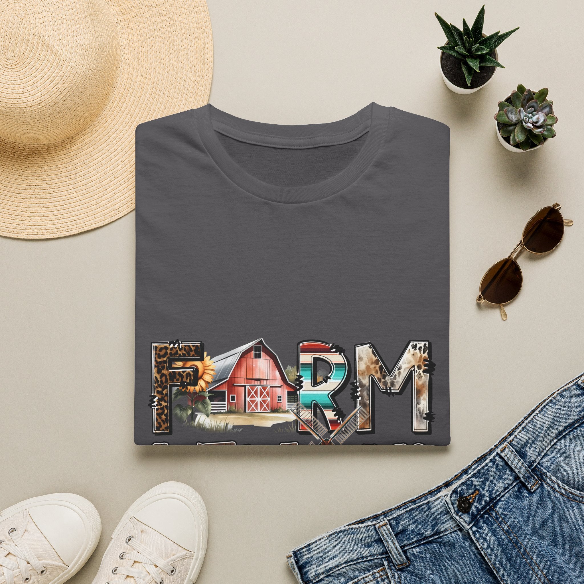 Farm Livin' Graphic T-Shirt — Rustic Barn Country Life Tee