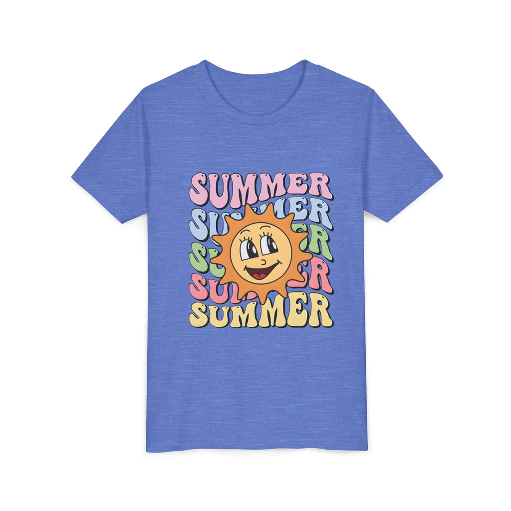 Youth Tee – Retro Happy Sun “Summer” Graphic Kids T-Shirt