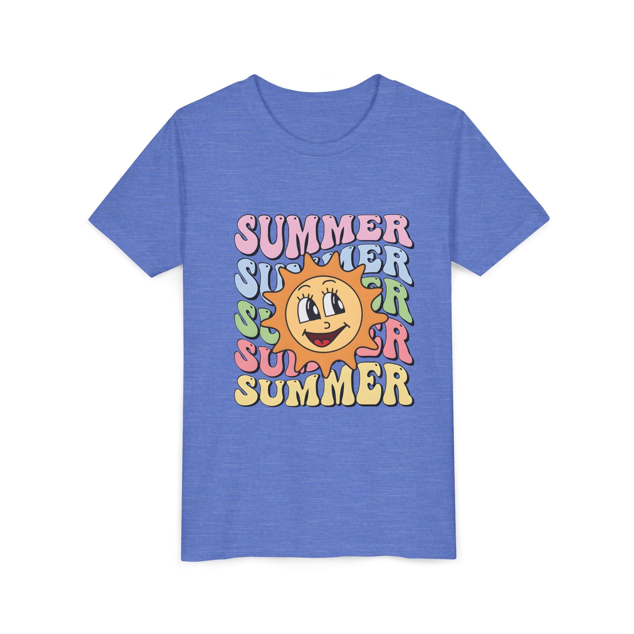 Youth Tee – Retro Happy Sun “Summer” Graphic Kids T-Shirt