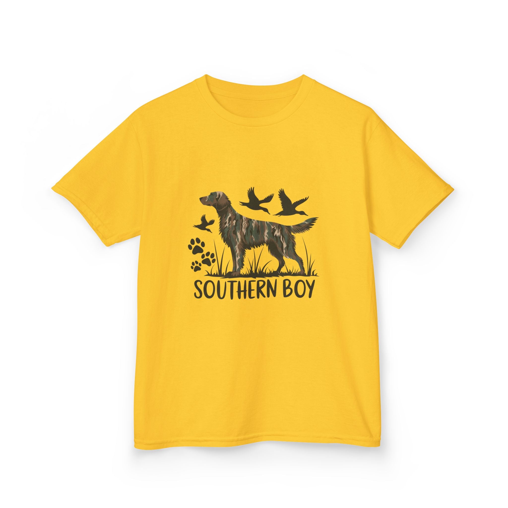 Kids 'Southern Boy' Camo Dog T-Shirt - Outdoor Hunting Puppy Tee