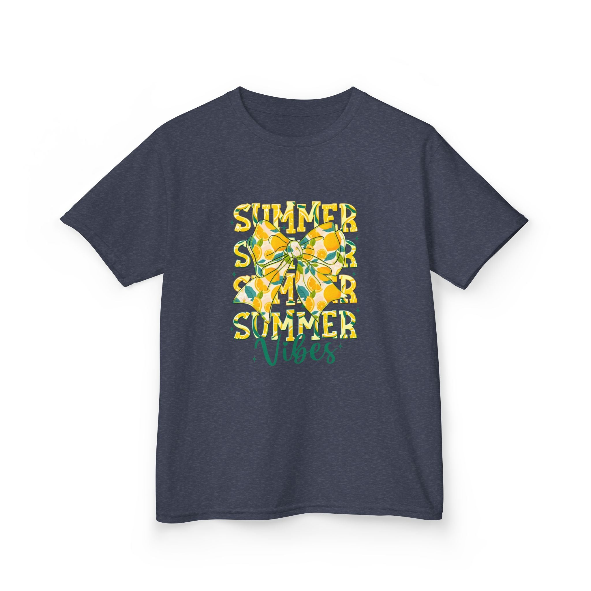 Kids Tee — "Summer Vibes" Lemon Floral Graphic