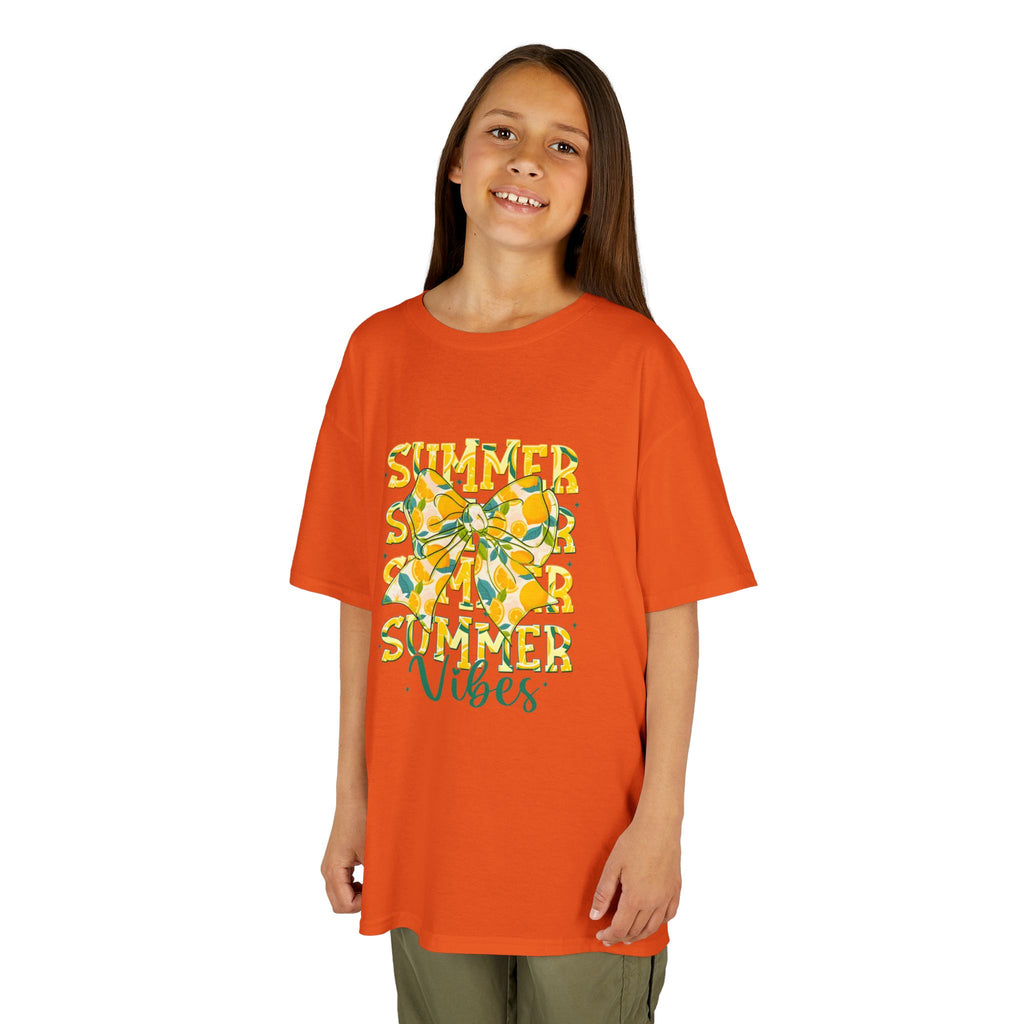 Kids Tee — "Summer Vibes" Lemon Floral Graphic