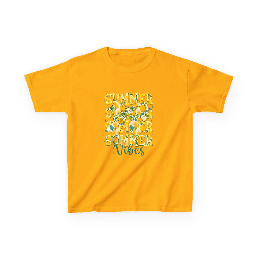 Kids Tee — "Summer Vibes" Lemon Floral Graphic