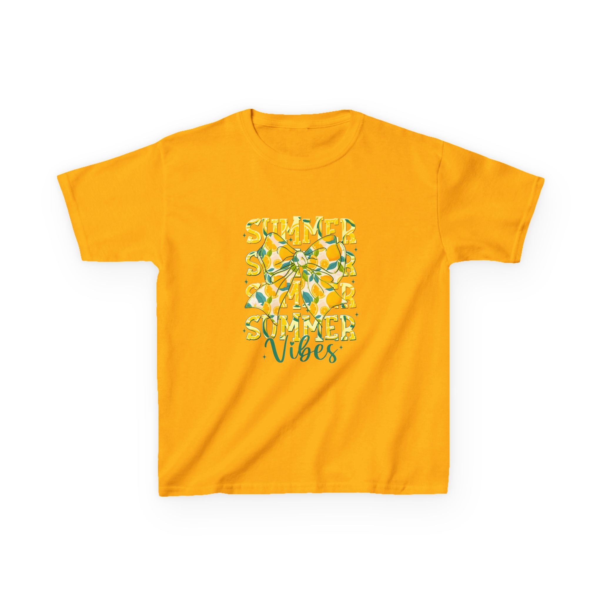Kids Tee — "Summer Vibes" Lemon Floral Graphic
