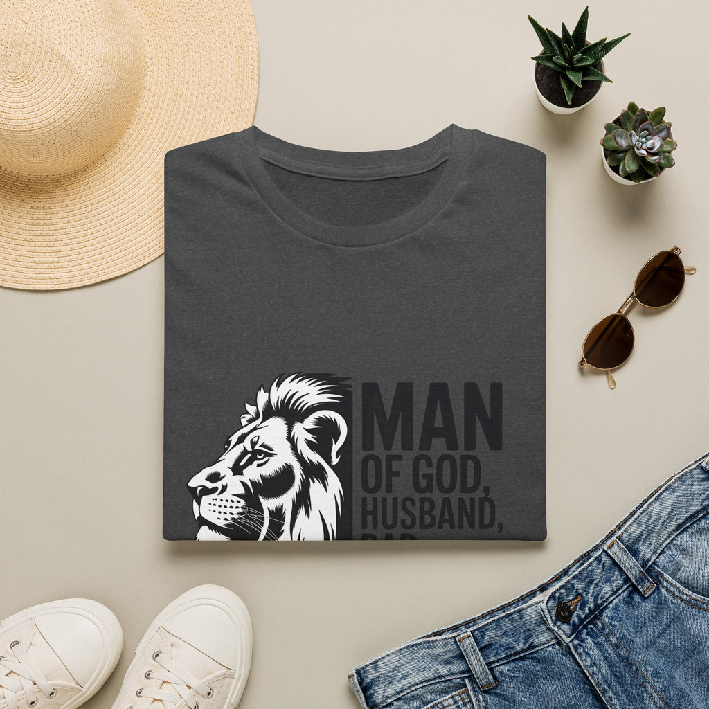 Man of God Husband Dad Protector Hero T-Shirt
