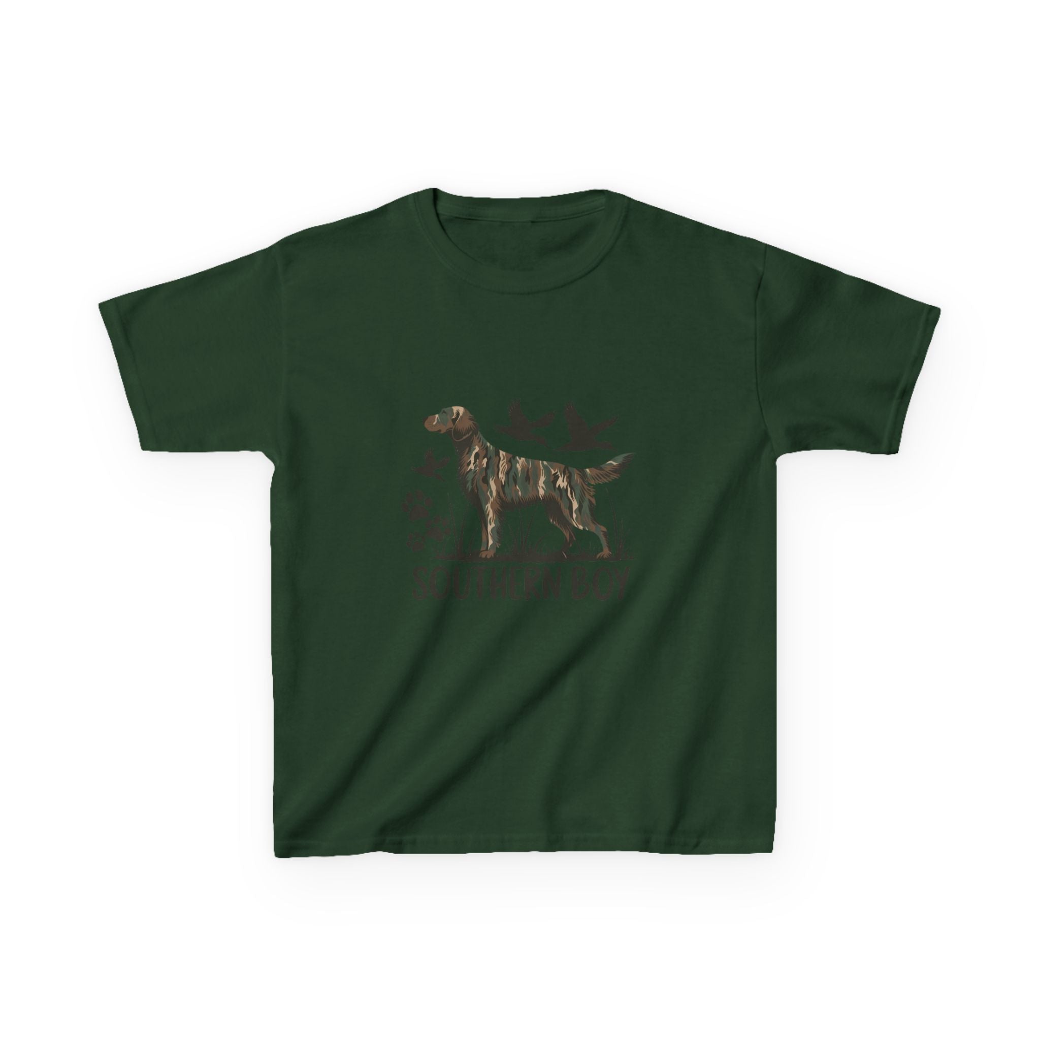 Kids 'Southern Boy' Camo Dog T-Shirt - Outdoor Hunting Puppy Tee