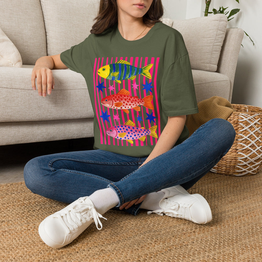 T-Shirt — Colorful Tropical Fish Graphic Tee