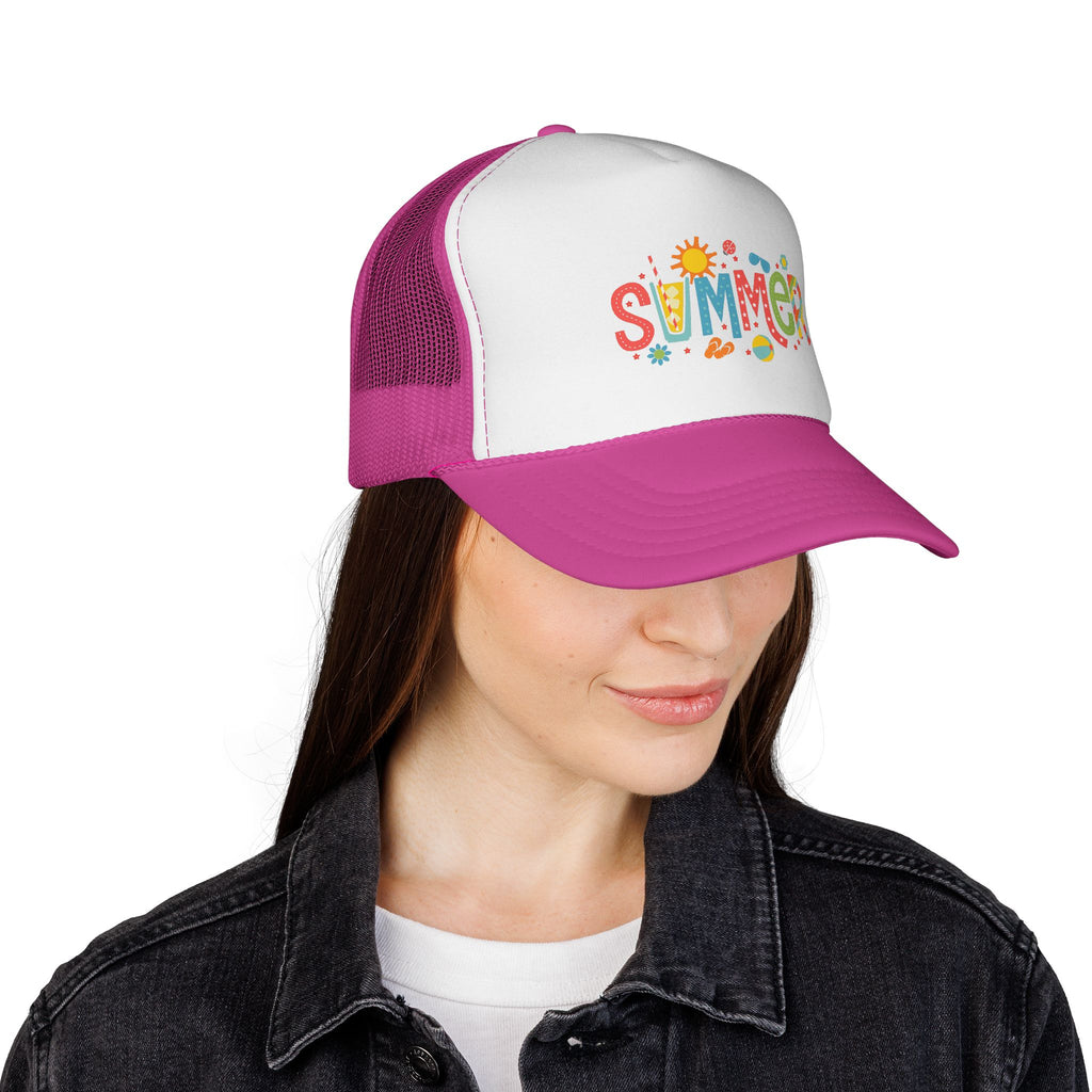 Summer Trucker Cap — Colorful Beach Vibes Hat