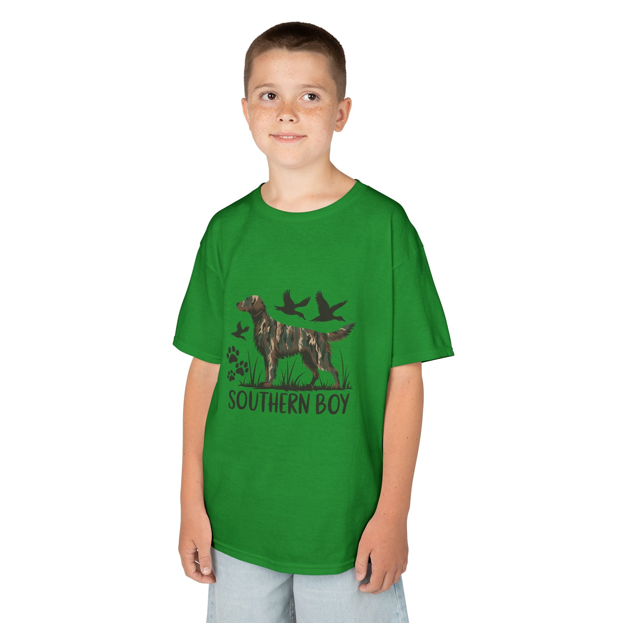 Kids 'Southern Boy' Camo Dog T-Shirt - Outdoor Hunting Puppy Tee
