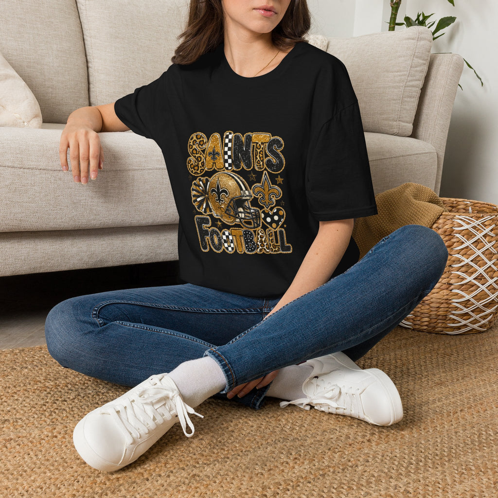 Saints Football T-Shirt — Fleur-de-Lis Game Day Tee