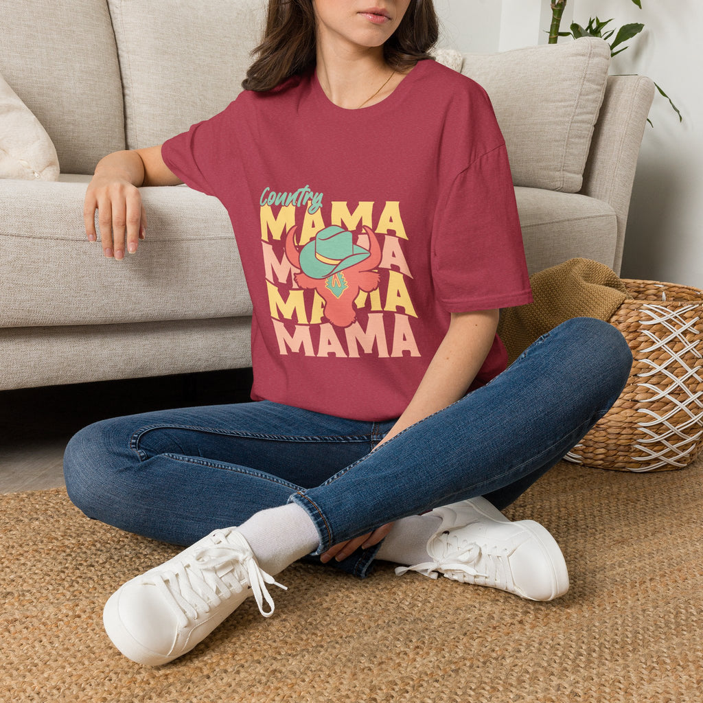Country Mama T-Shirt — Retro Western Cowgirl Tee