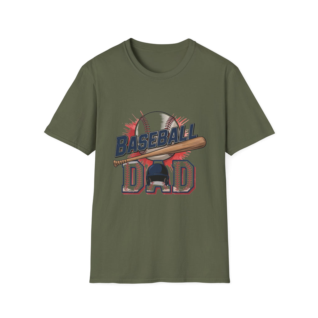 Baseball Dad T-Shirt — Vintage Baseball Ball & Bat Graphic