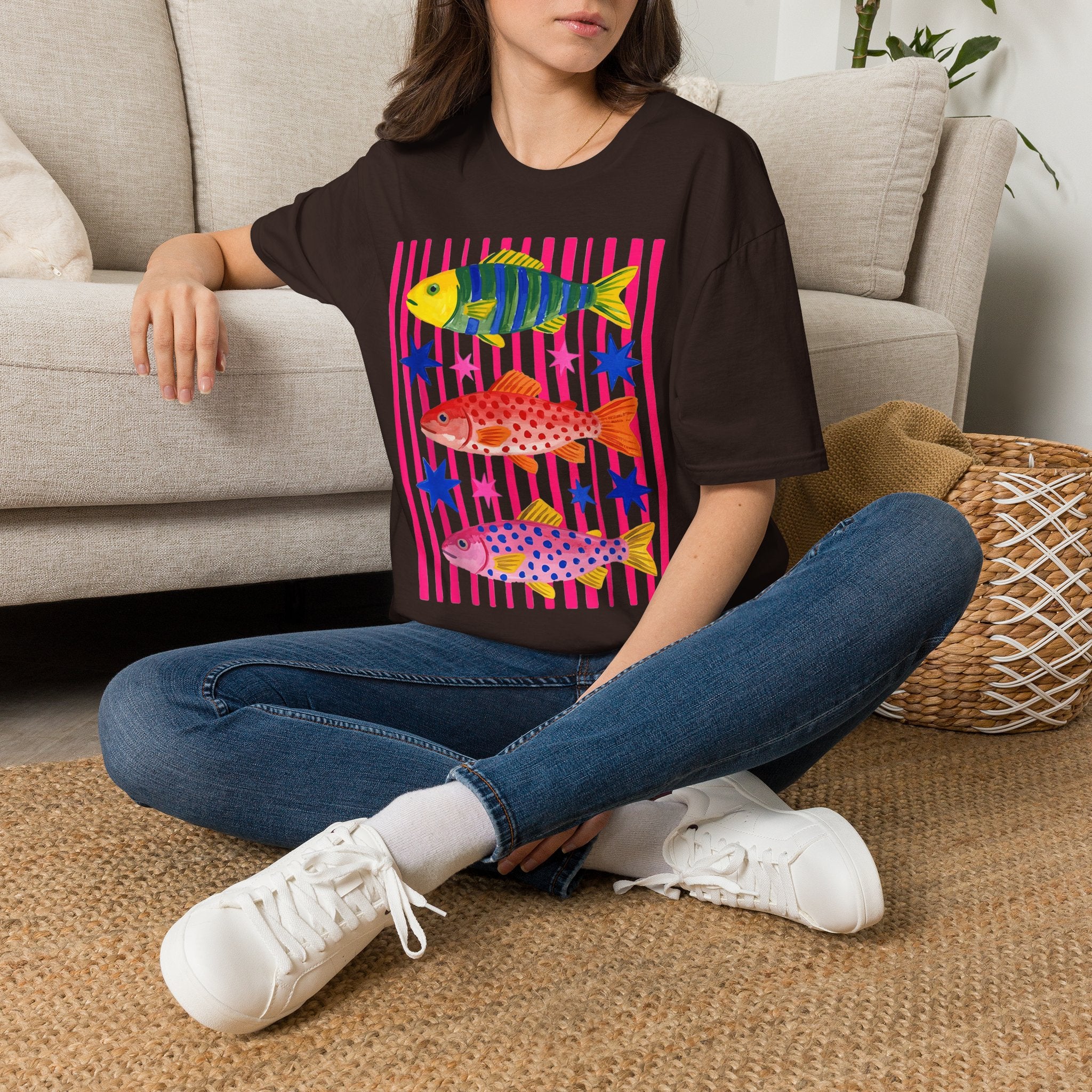 T-Shirt — Colorful Tropical Fish Graphic Tee