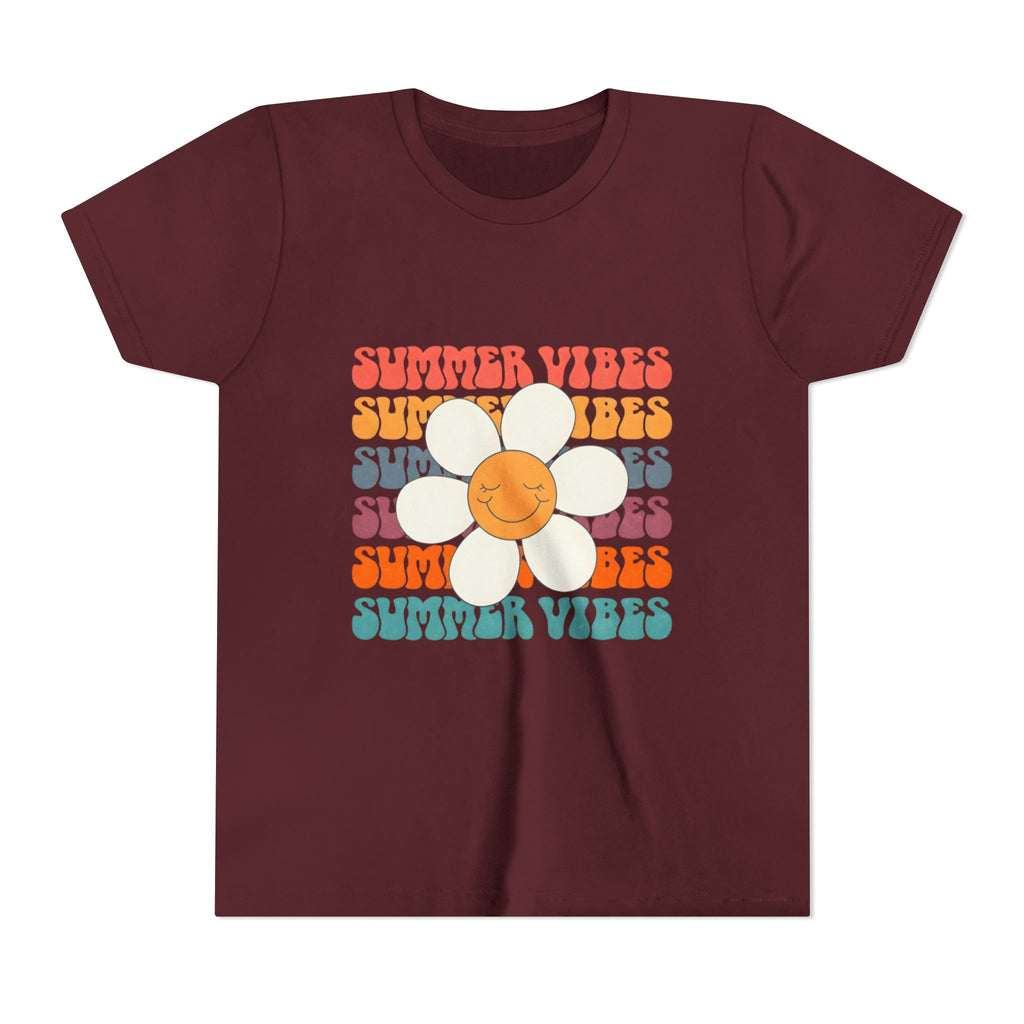 Youth Tee - "Summer Vibes" Retro Daisy Graphic