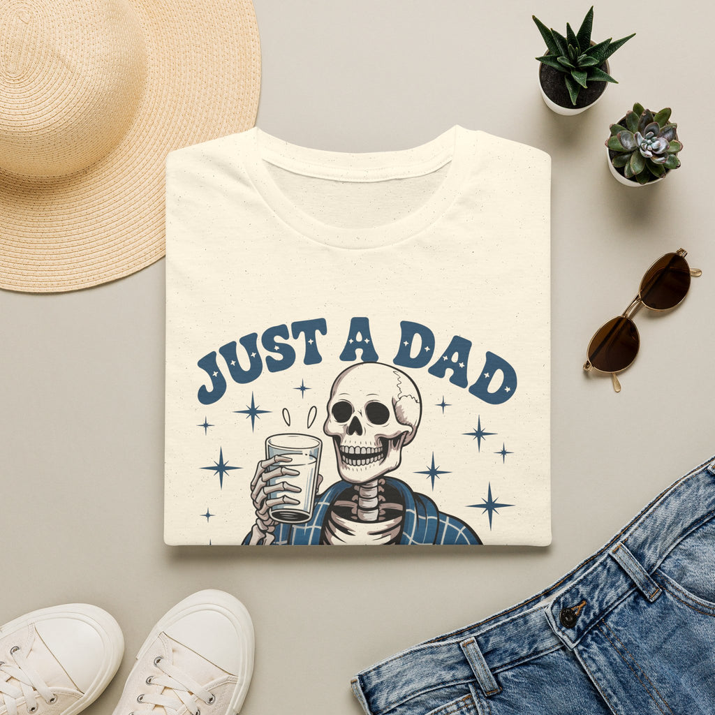 Just a Dad T-Shirt — 'Just a Dad Who Always Came Back With the Milk' Skeleton Vintage Tee