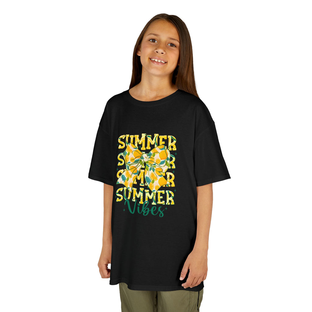Kids Tee — "Summer Vibes" Lemon Floral Graphic