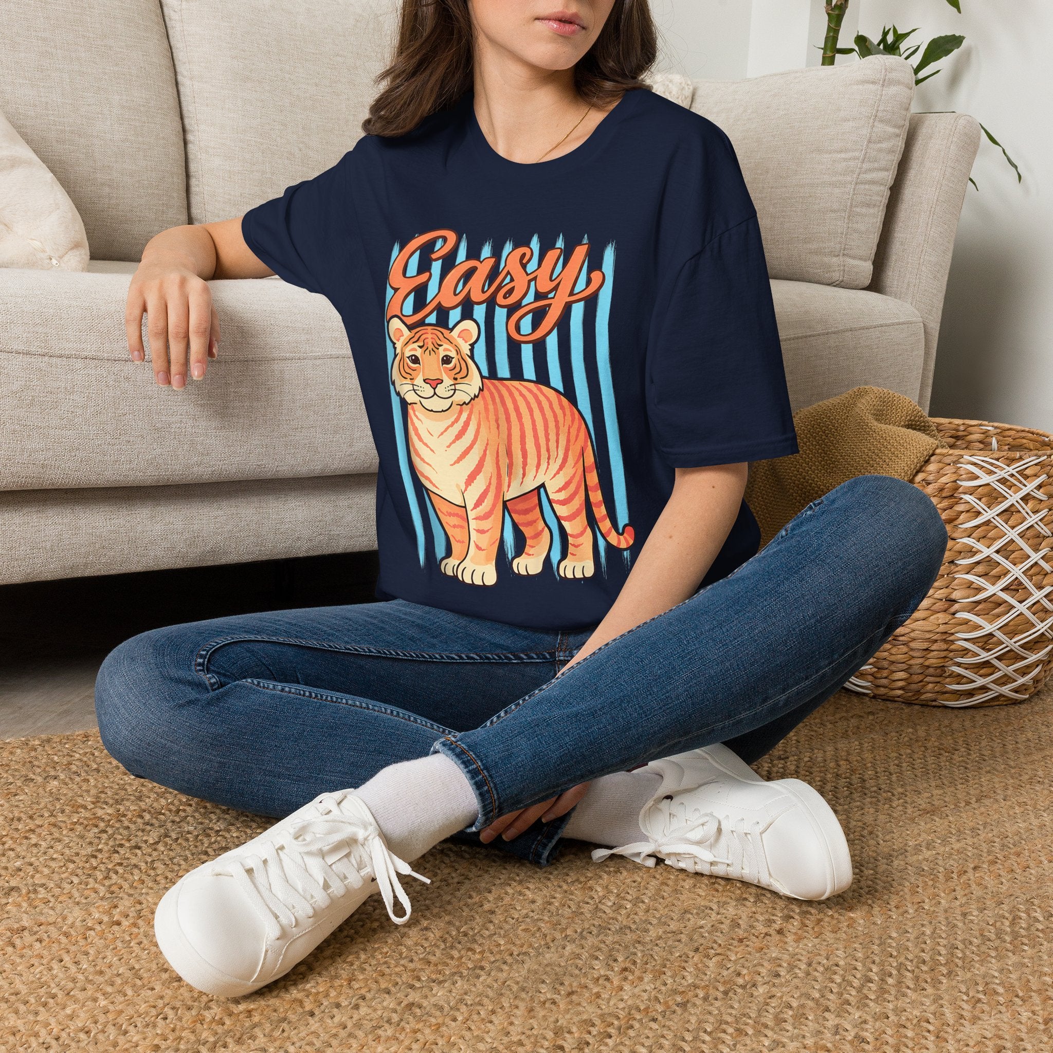 Easy Tiger T-Shirt — Retro Stripe Graphic Tee