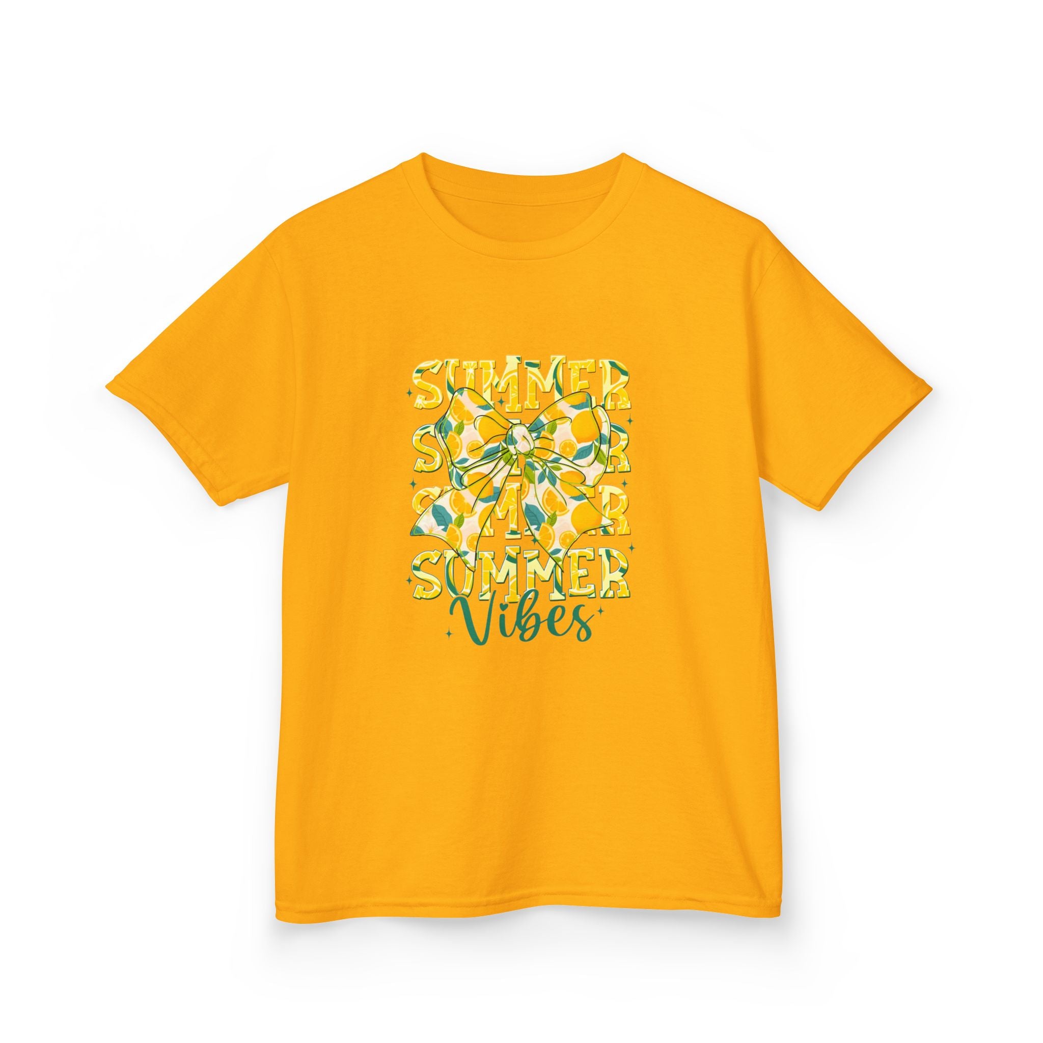 Kids Tee — "Summer Vibes" Lemon Floral Graphic