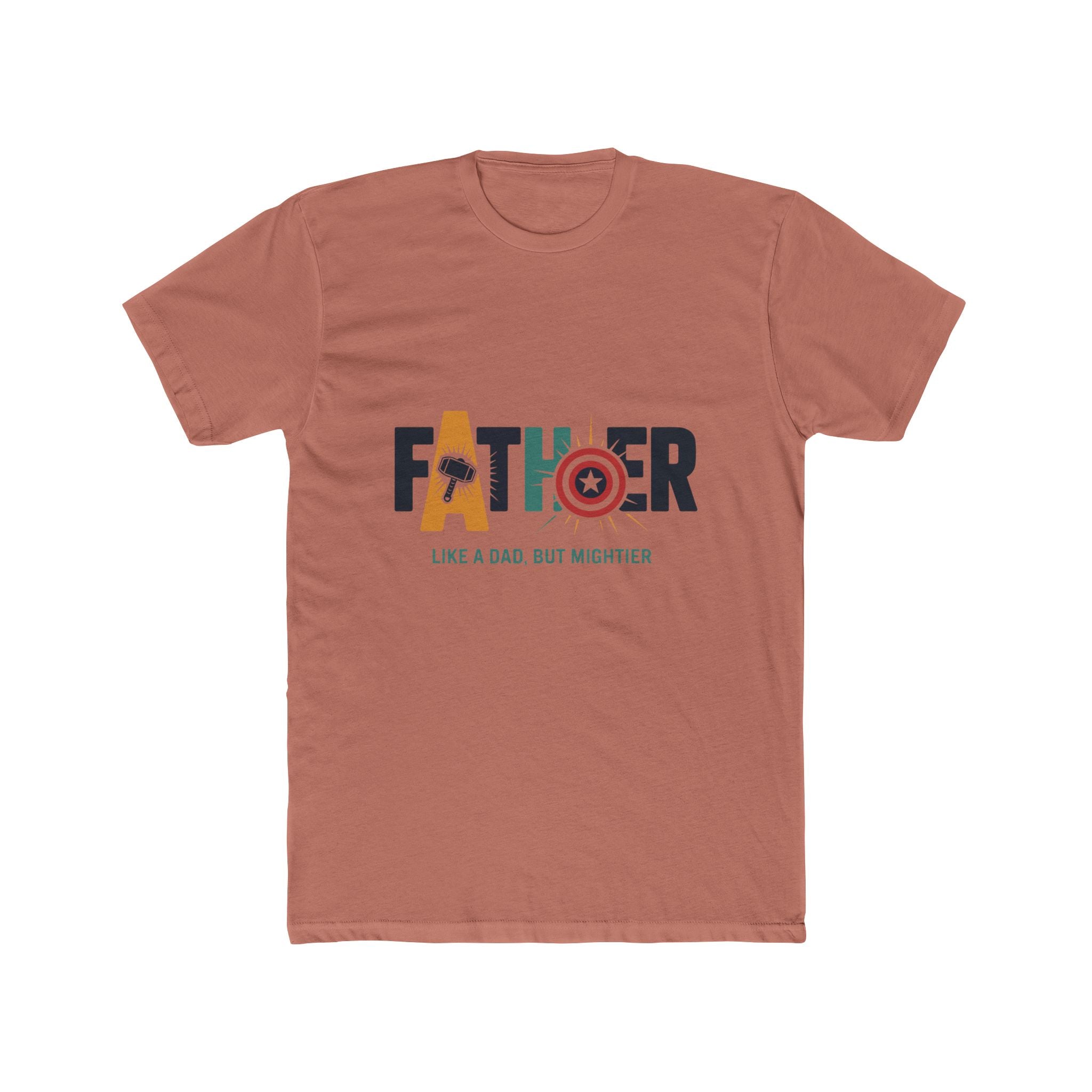 Father Superhero T-Shirt — "Like a Dad, But Mightier"