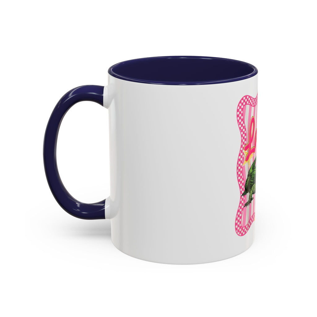 Coffee Mug - 'Later' Retro Pink Gator Accent Mug (11/15oz)