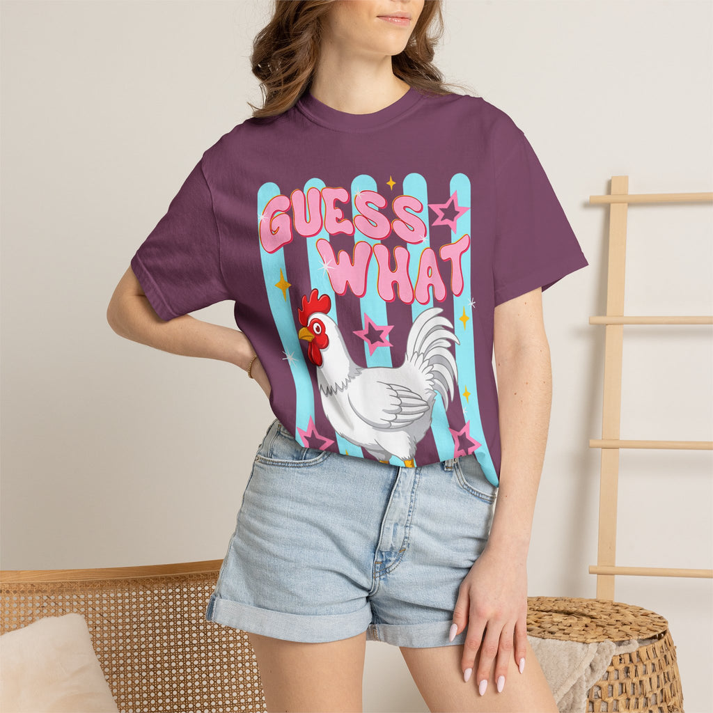 Guess What Rooster T-Shirt — Cute Retro Chicken Graphic Tee