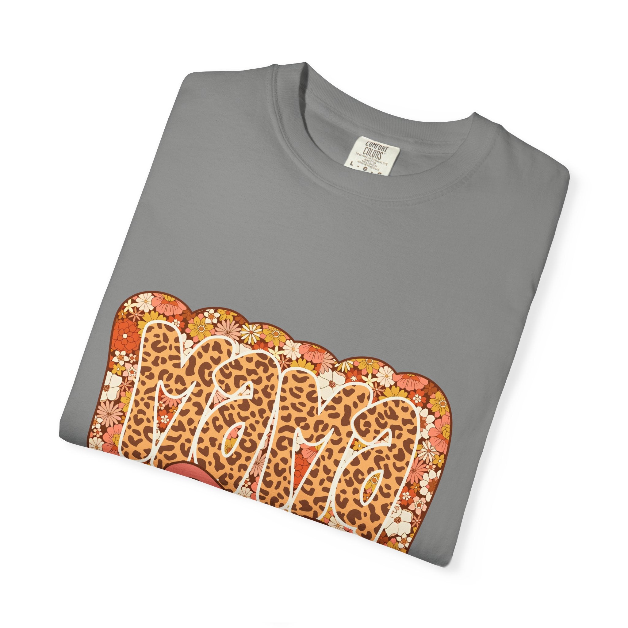 Mama Floral Bonnet T-Shirt Comfort Colors® Leopard Print Mama Shirt,Coquette Bow Mom T-shirt,Mother's Day Gift,Gift for New Mom