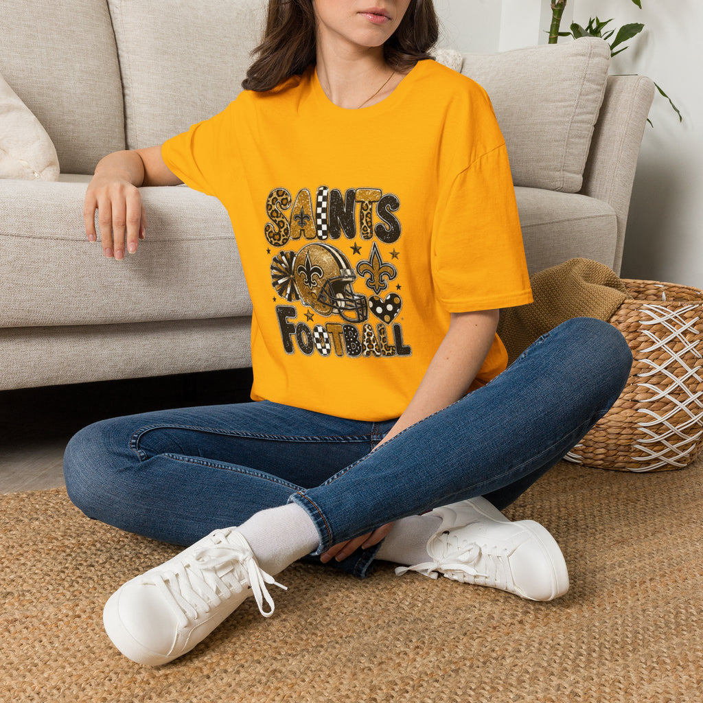 Saints Football T-Shirt — Fleur-de-Lis Game Day Tee