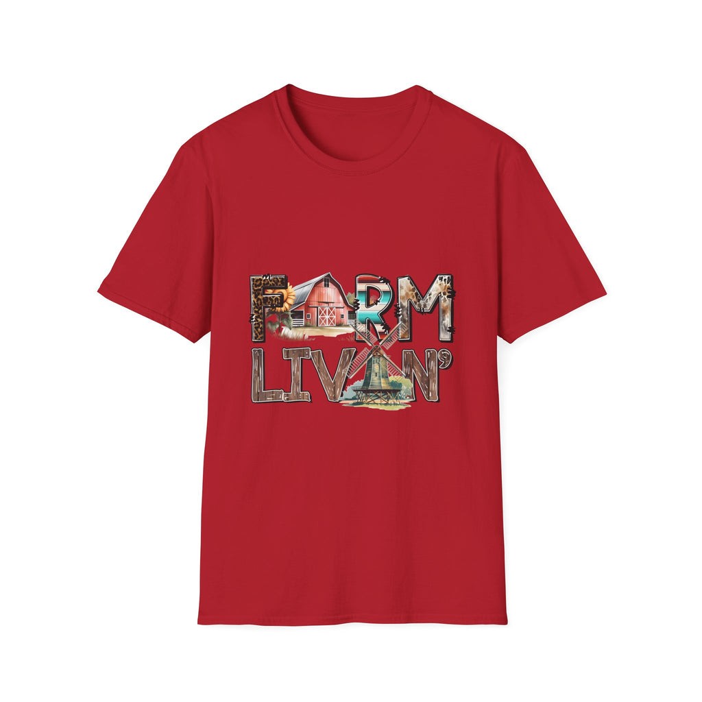 Farm Livin' Graphic T-Shirt — Rustic Barn Country Life Tee