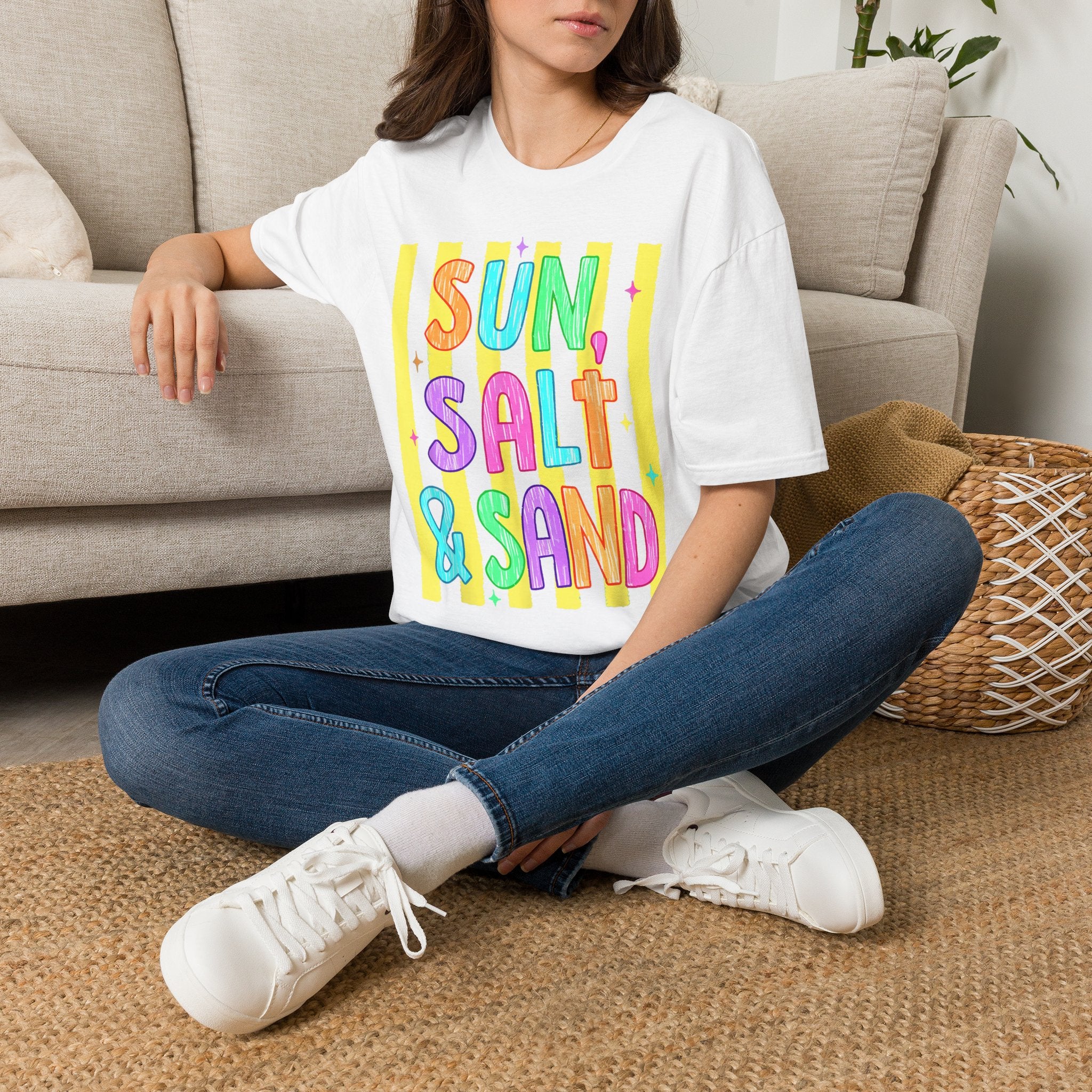 Sun, Salt & Sand T-Shirt — Vibrant Beach Vibes Tee