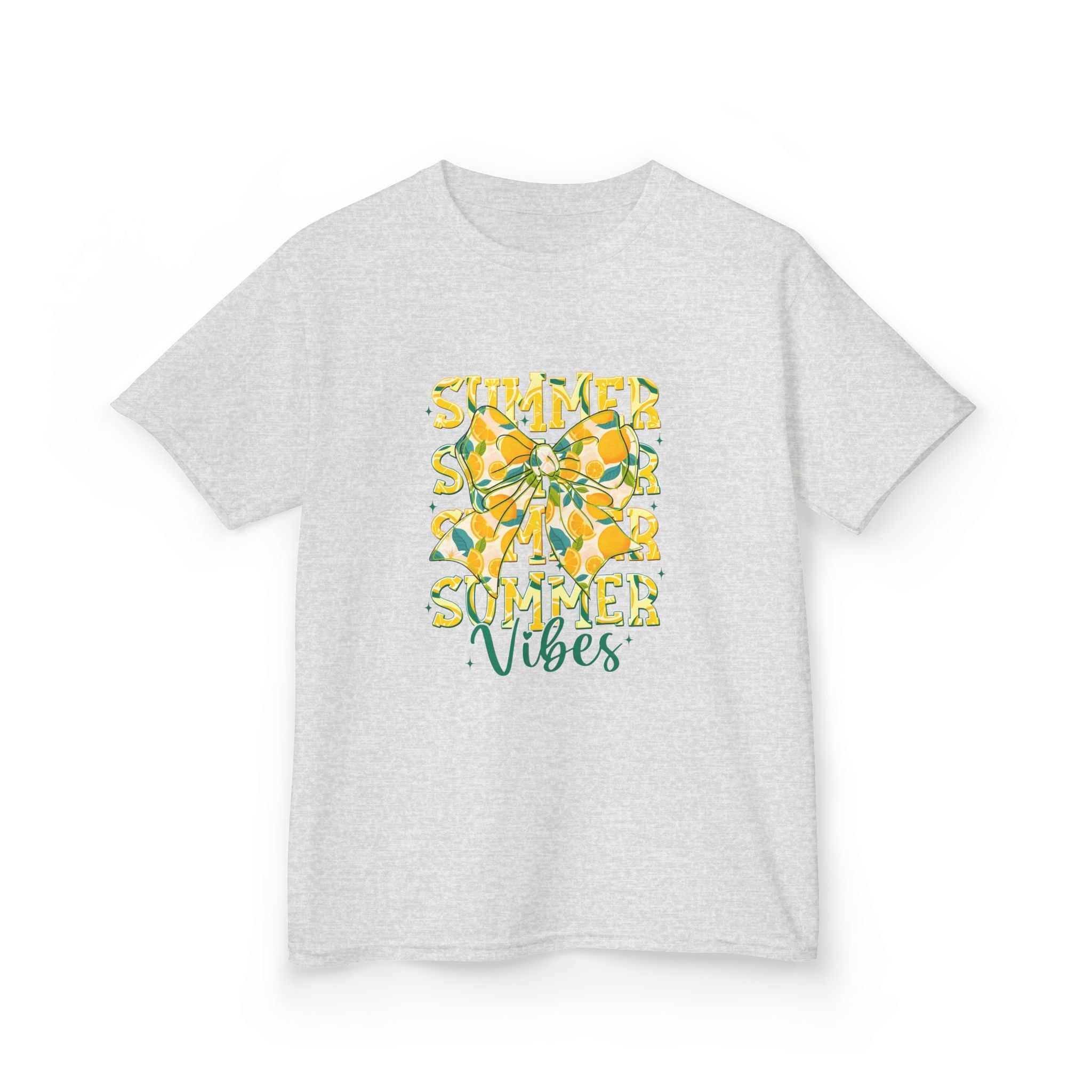 Kids Tee — "Summer Vibes" Lemon Floral Graphic