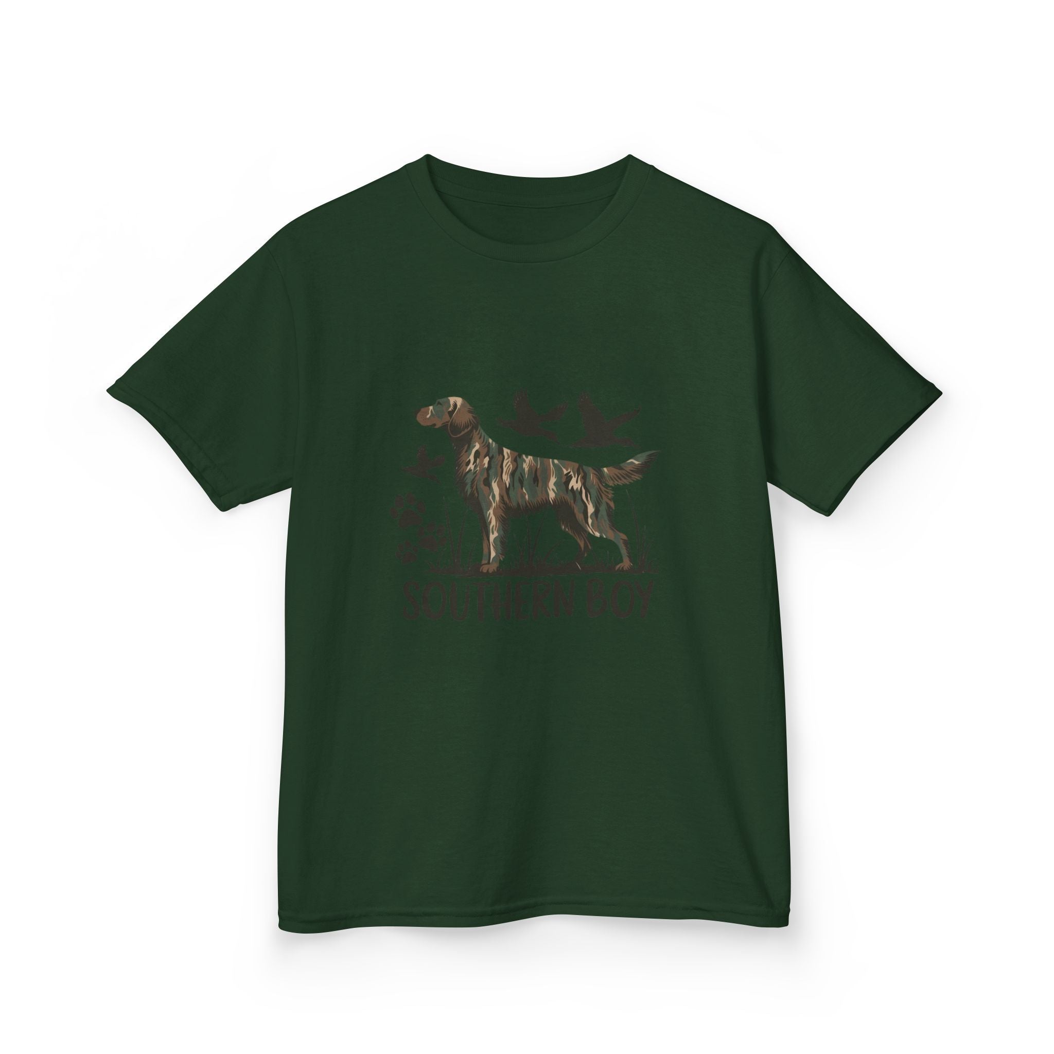 Kids 'Southern Boy' Camo Dog T-Shirt - Outdoor Hunting Puppy Tee
