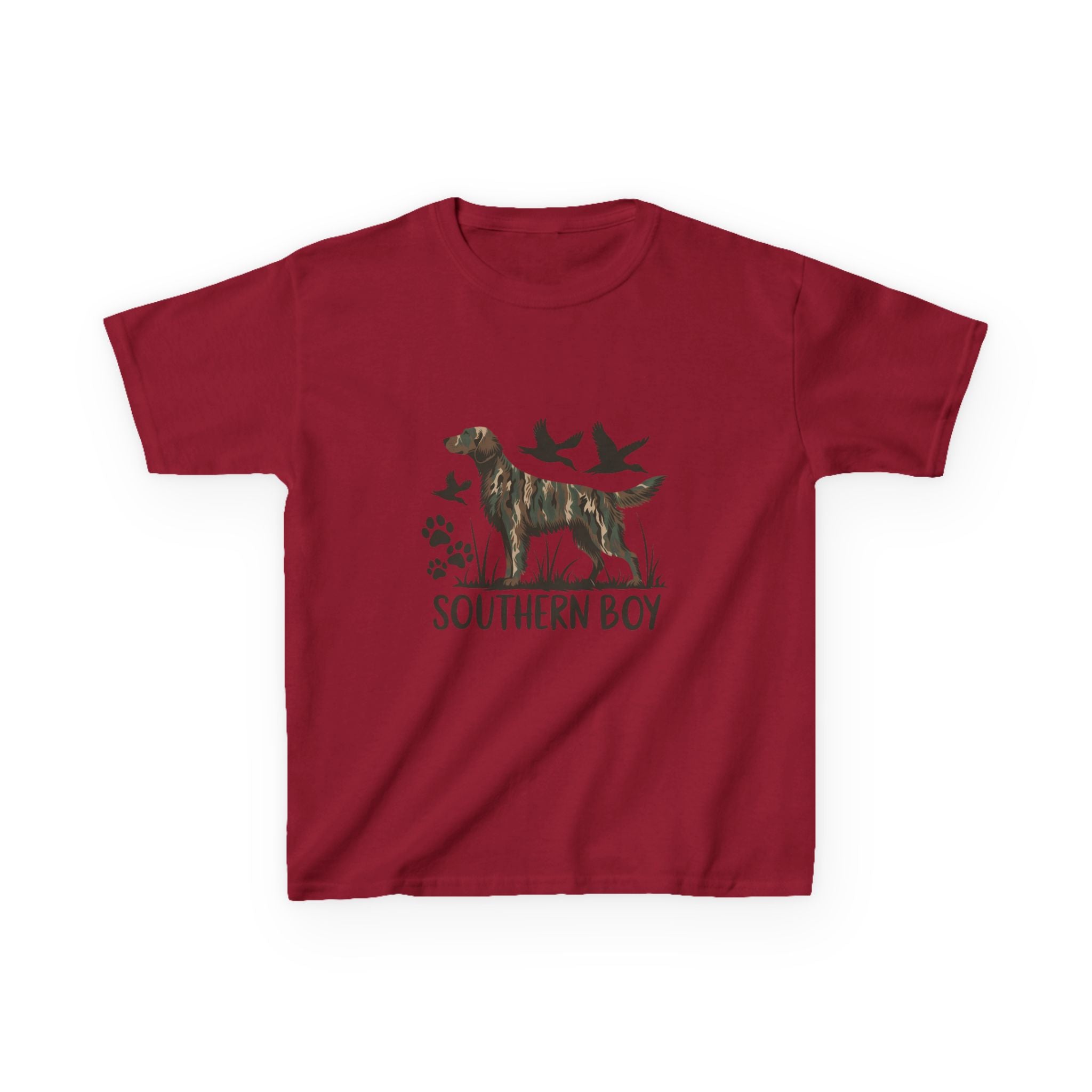 Kids 'Southern Boy' Camo Dog T-Shirt - Outdoor Hunting Puppy Tee