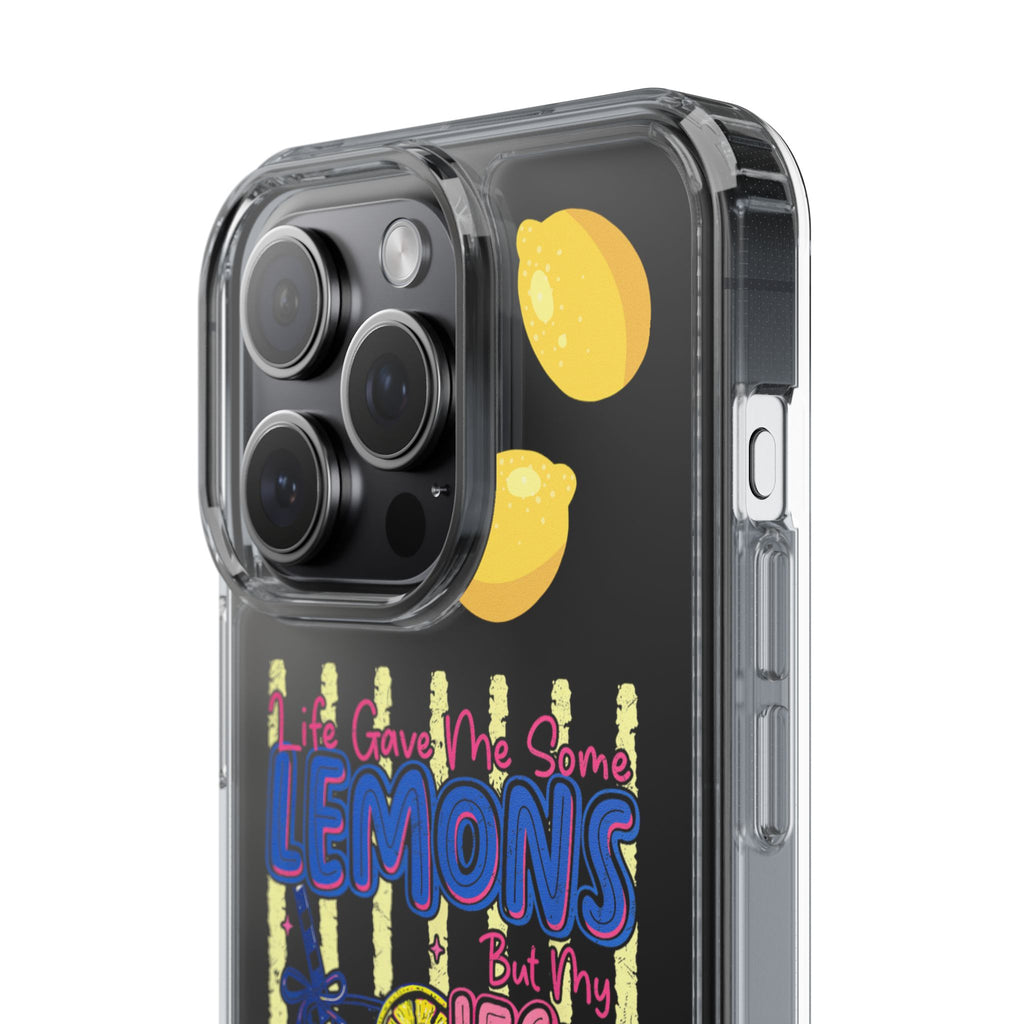 Clear Phone Case — “Life Gave Me Some Lemons But My Jesus Made Me Lemonade” Inspirational Lemon Design