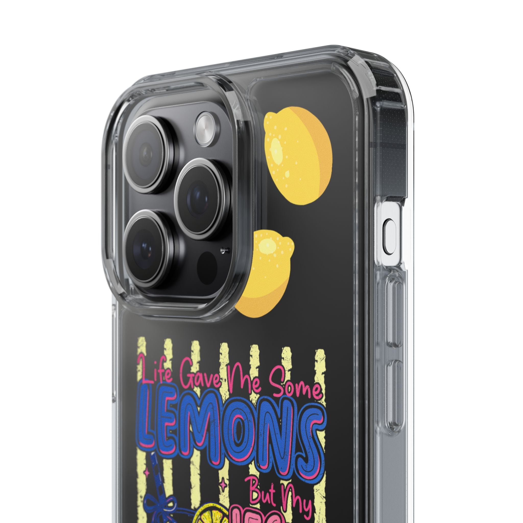 Clear Phone Case — “Life Gave Me Some Lemons But My Jesus Made Me Lemonade” Inspirational Lemon Design