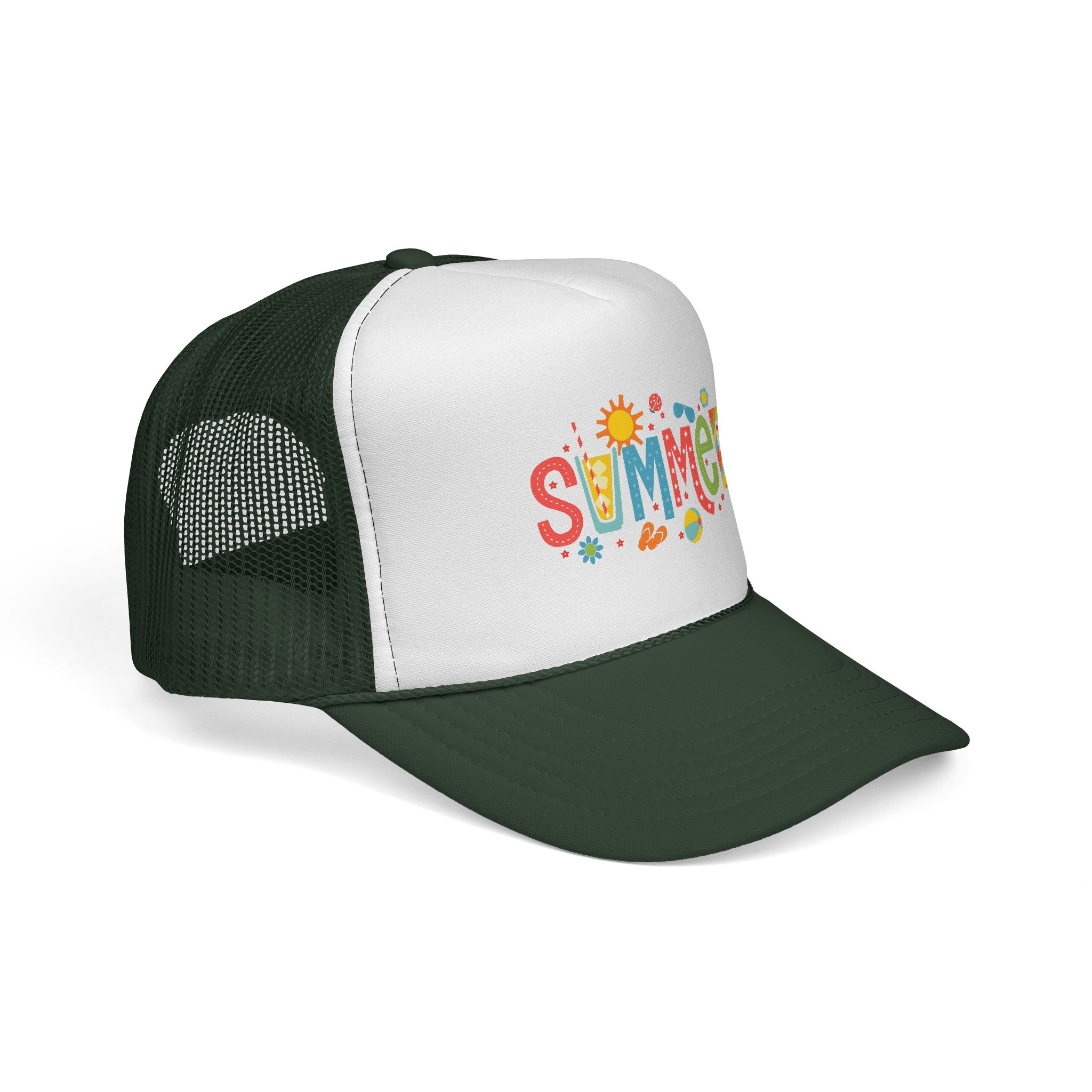 Summer Trucker Cap — Colorful Beach Vibes Hat