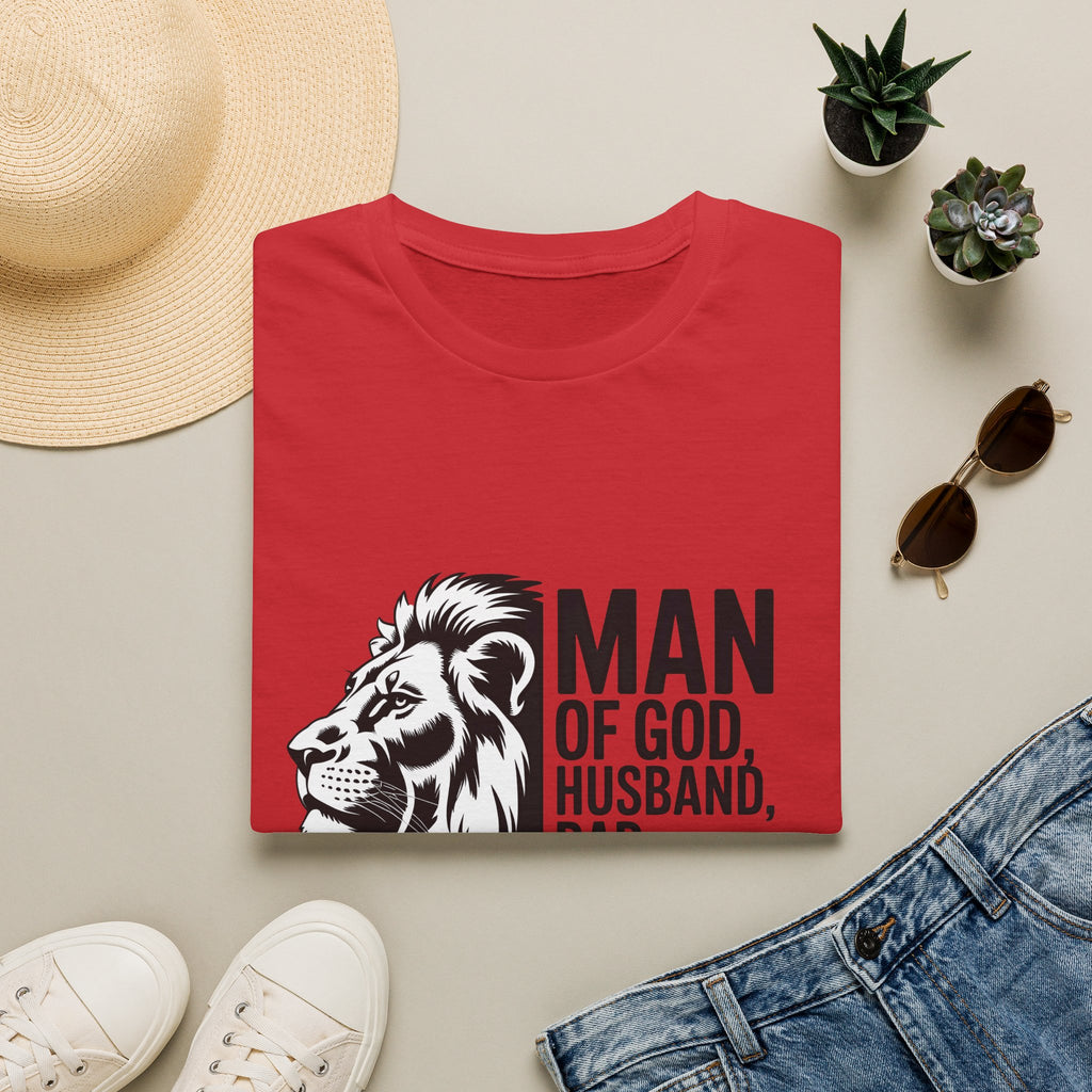 Man of God Husband Dad Protector Hero T-Shirt