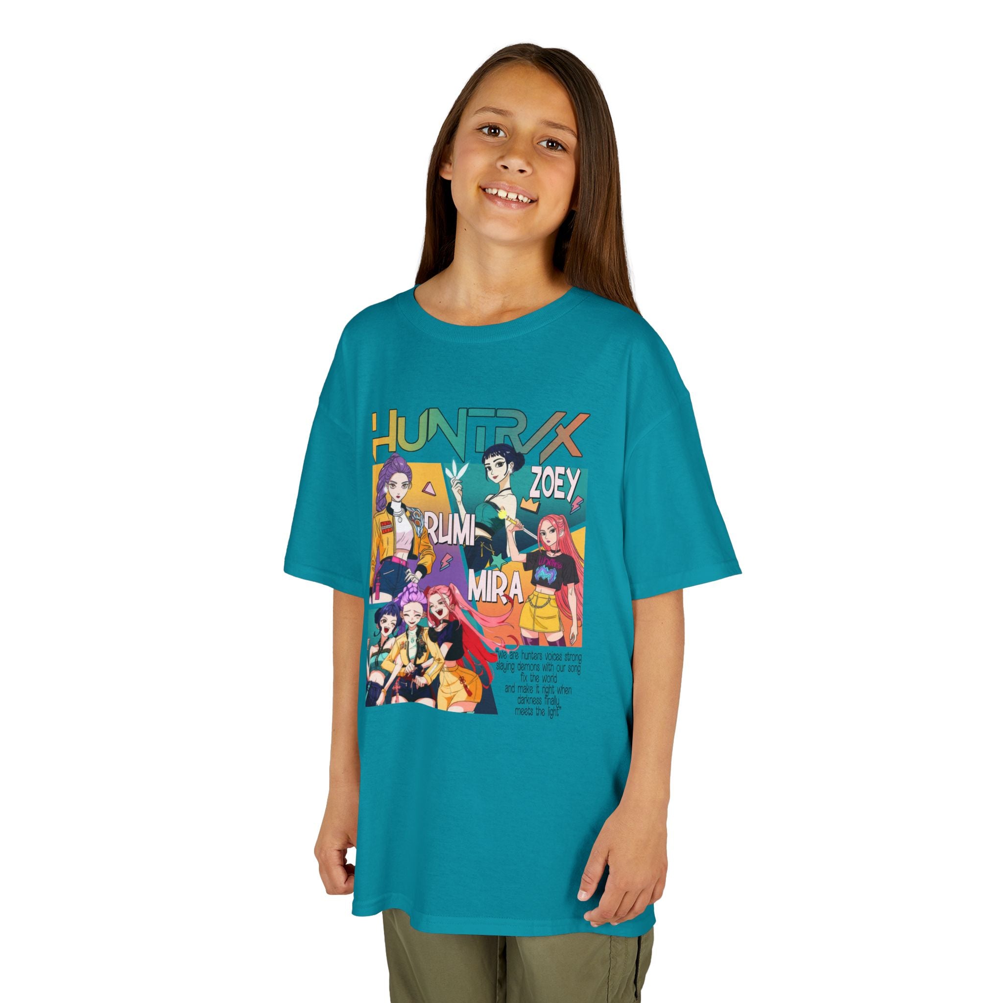 Kids Tee — Colorful Anime Character Collage (HunterX Style)