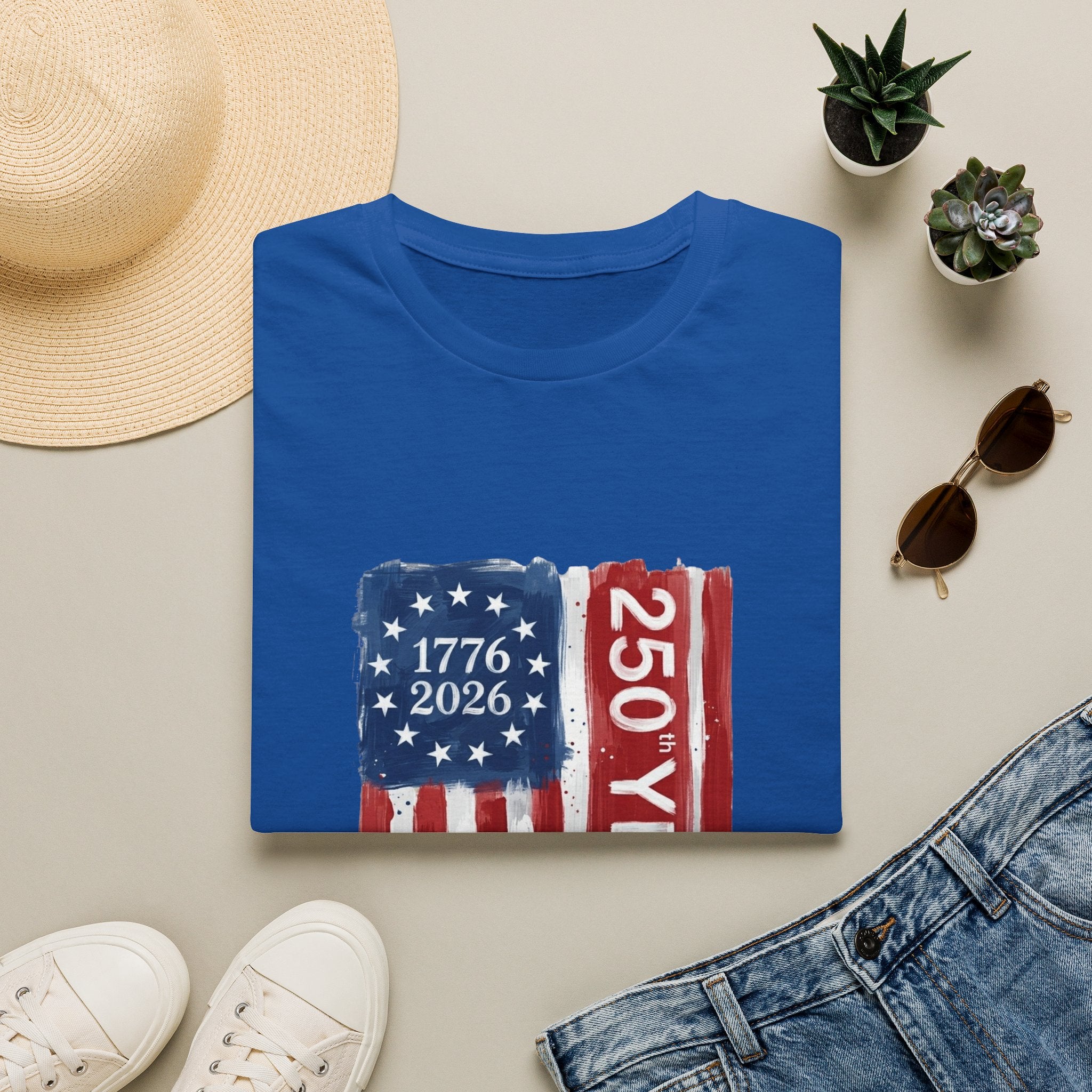 250 Years Flag T‑Shirt — 1776–2026 American Bicentennial Patriotic Tee