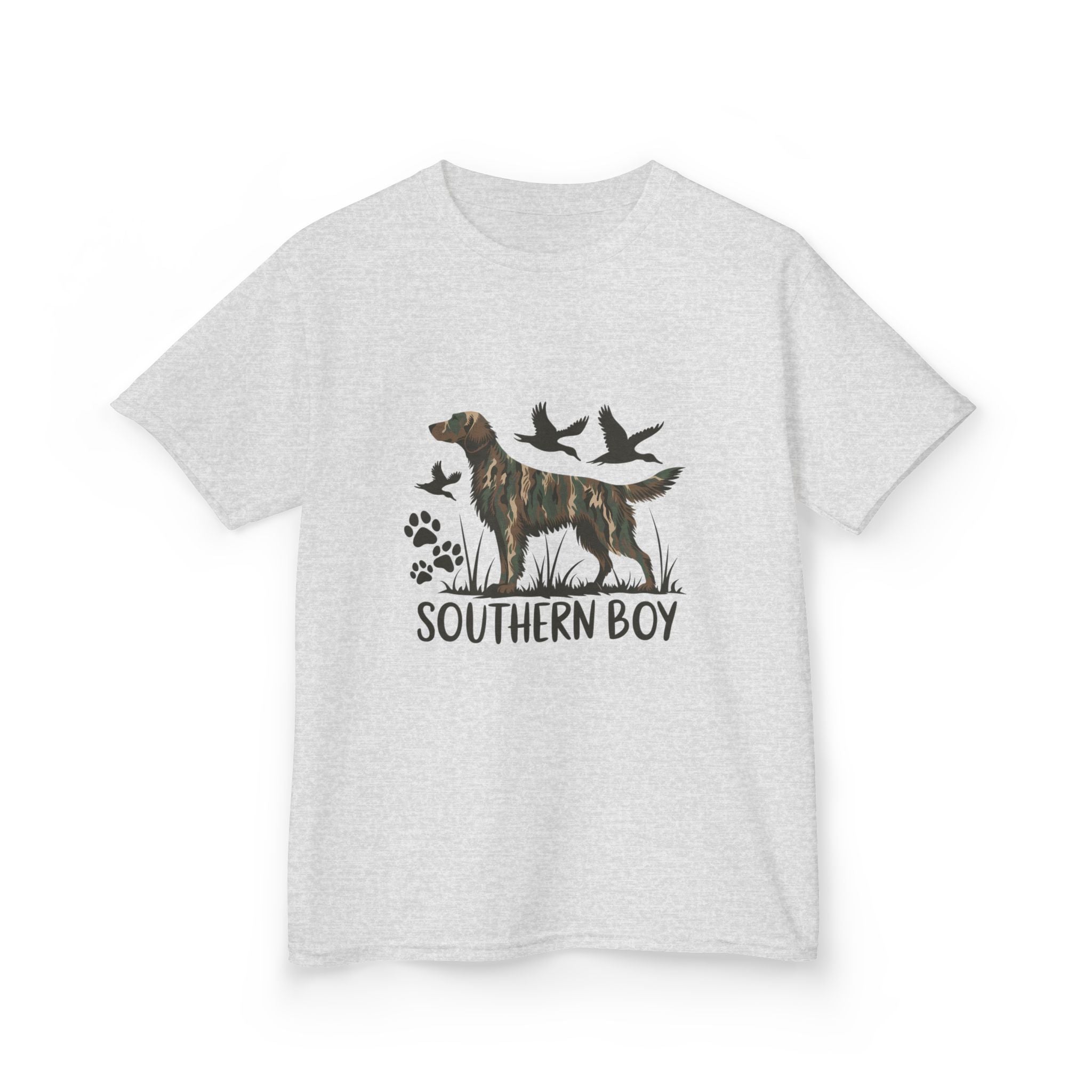 Kids 'Southern Boy' Camo Dog T-Shirt - Outdoor Hunting Puppy Tee