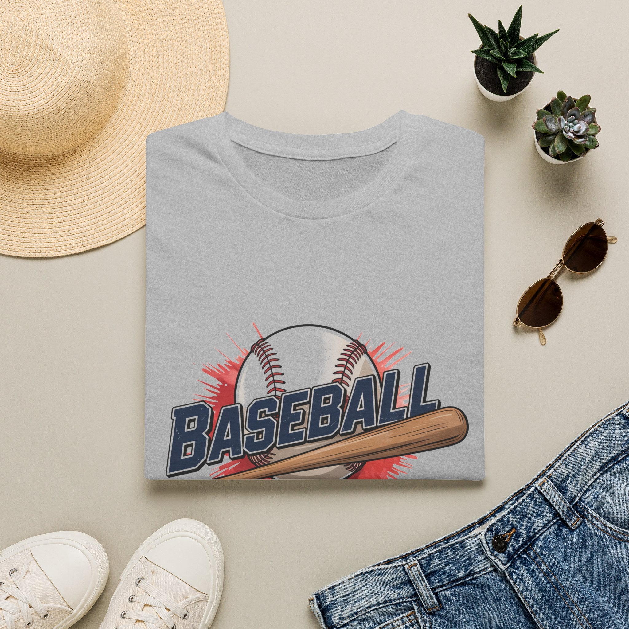 Baseball Dad T-Shirt — Vintage Baseball Ball & Bat Graphic